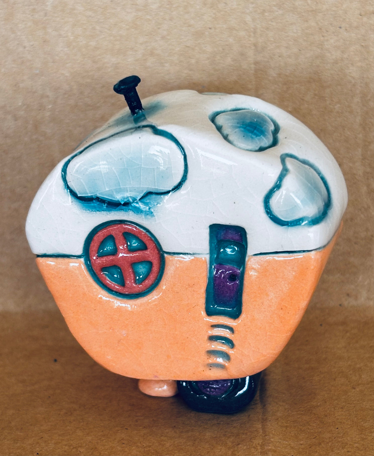 Small Retro Collectable Ceramic Caravan 7