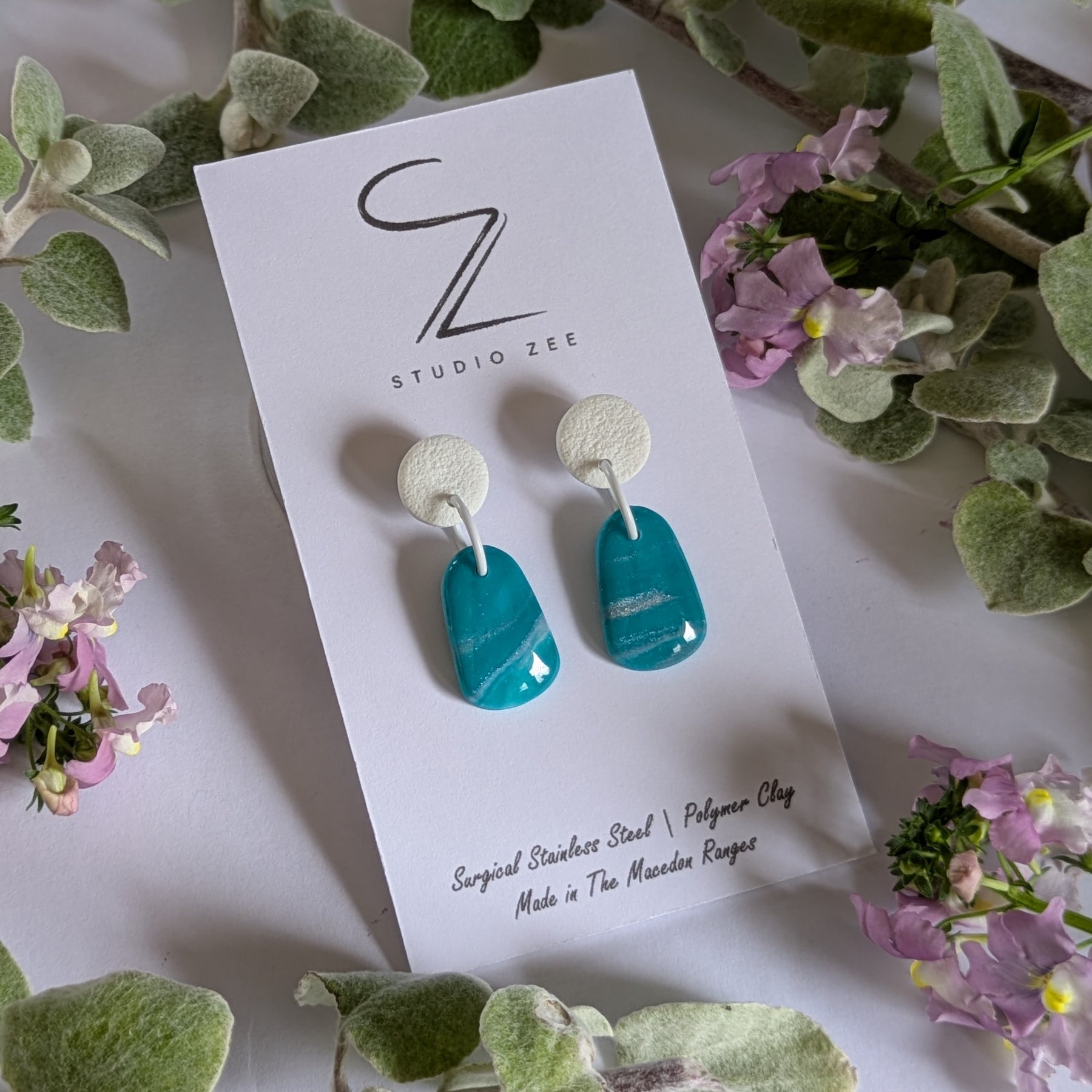 Pillar Stud Dangle Earrings