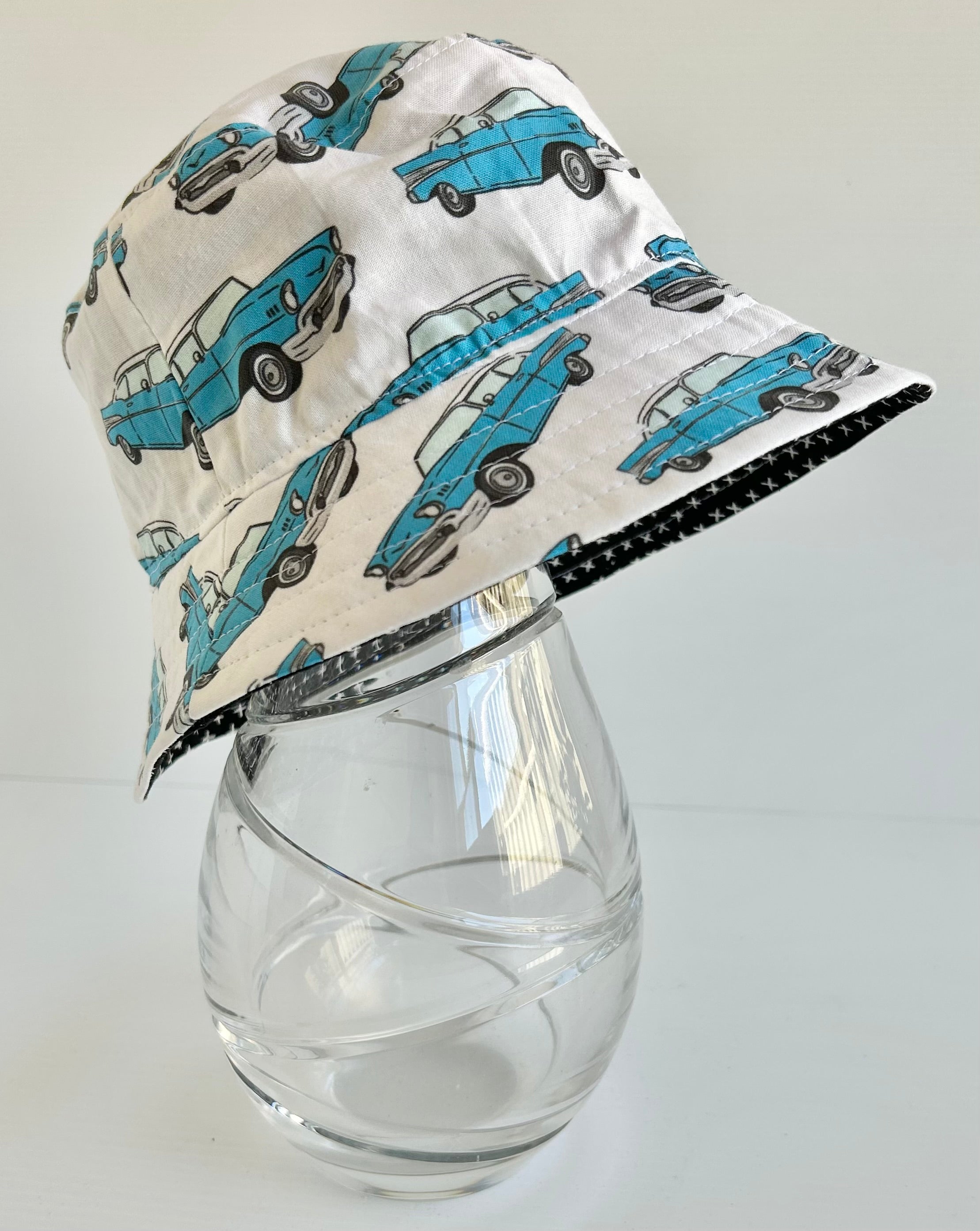 Ready to post- Medium size regular brim hats with chin strap- reduced price