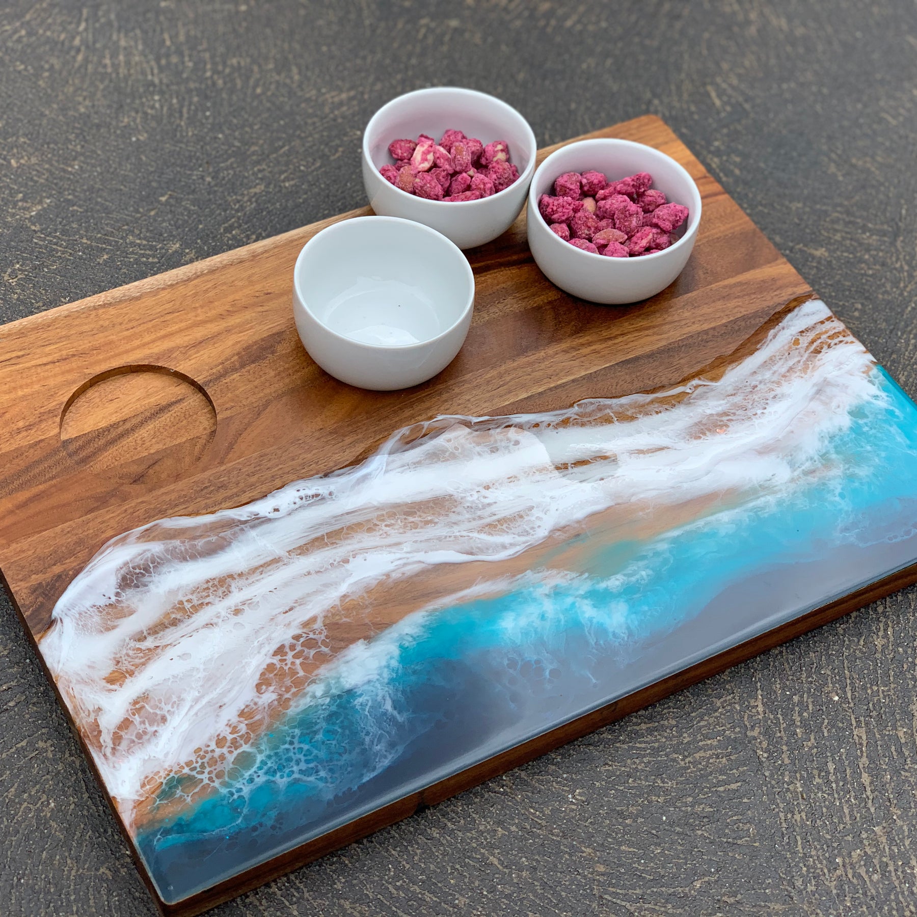 Waves | dipping bowl | serving board | platter | charcuterie board | beach