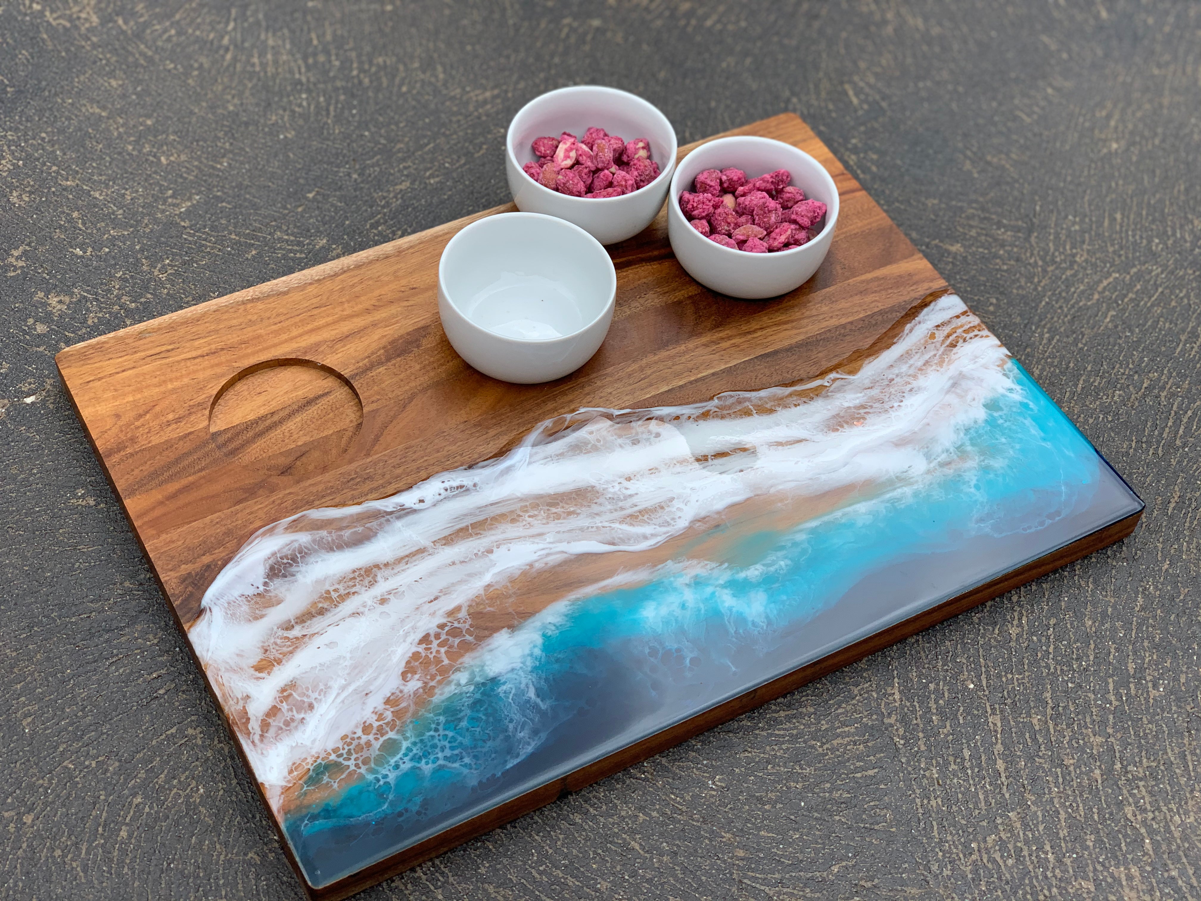 Waves | dipping bowl | serving board | platter | charcuterie board | beach
