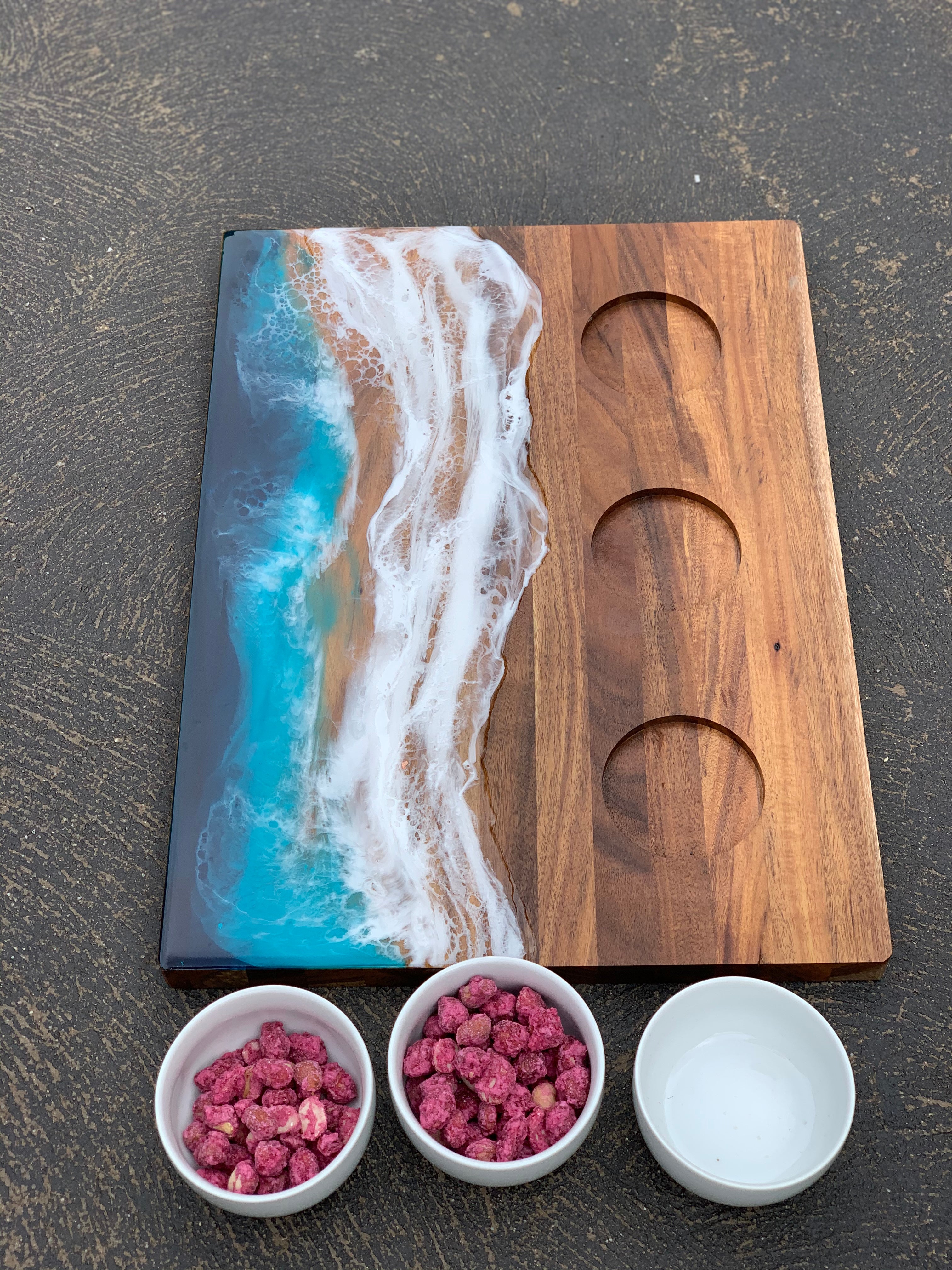 Waves | dipping bowl | serving board | platter | charcuterie board | beach
