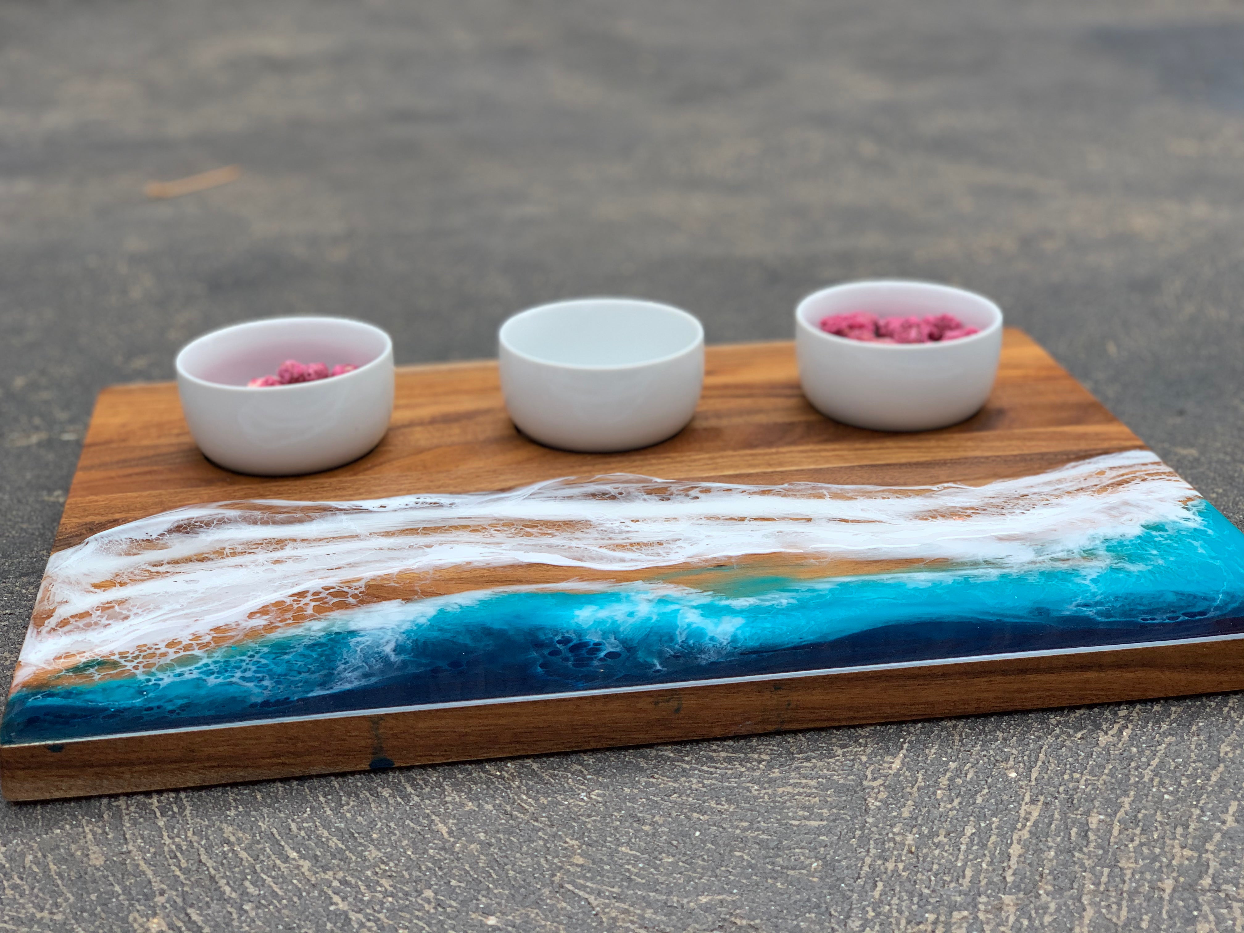 Waves | dipping bowl | serving board | platter | charcuterie board | beach