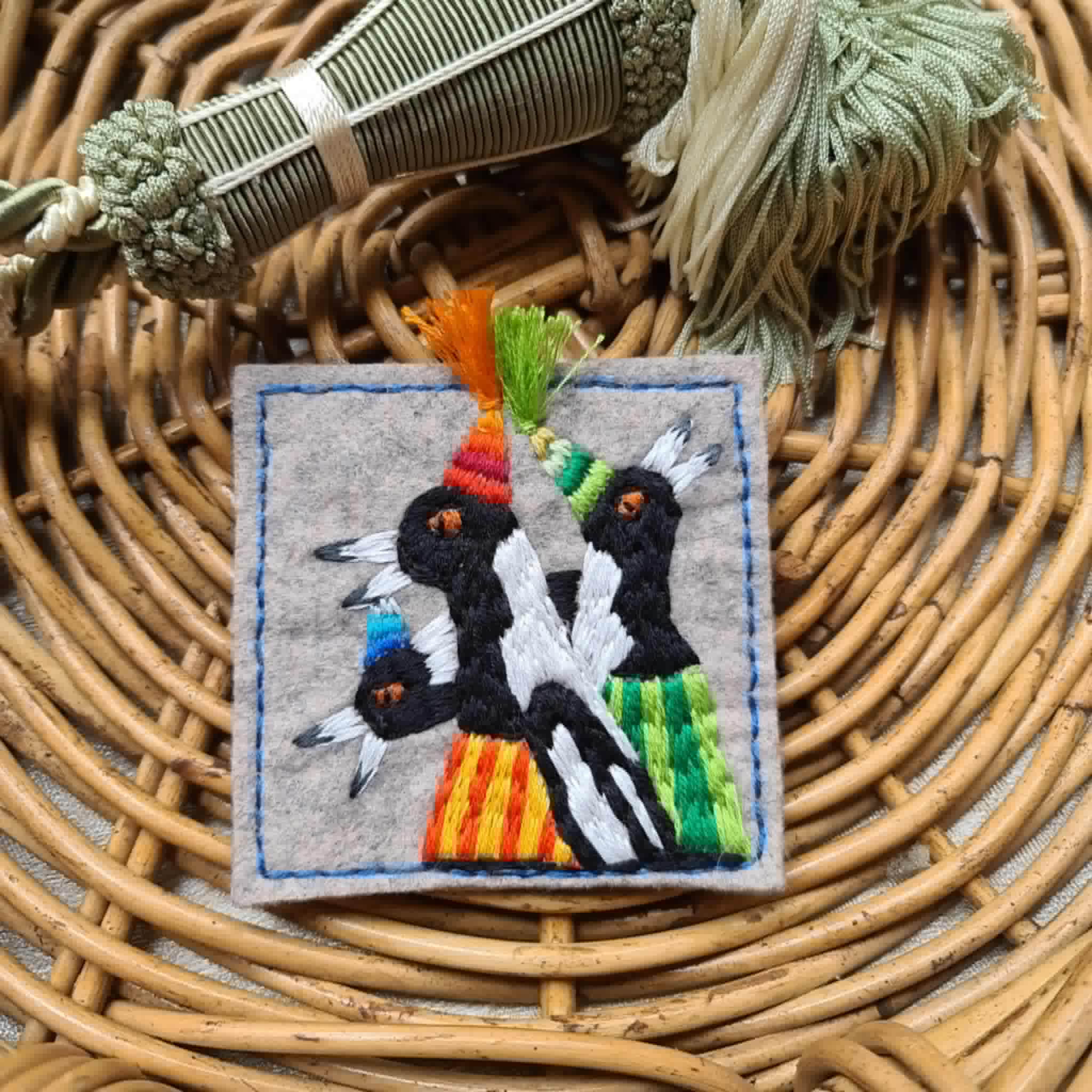 Magpie  Sisters Textile Wall Art