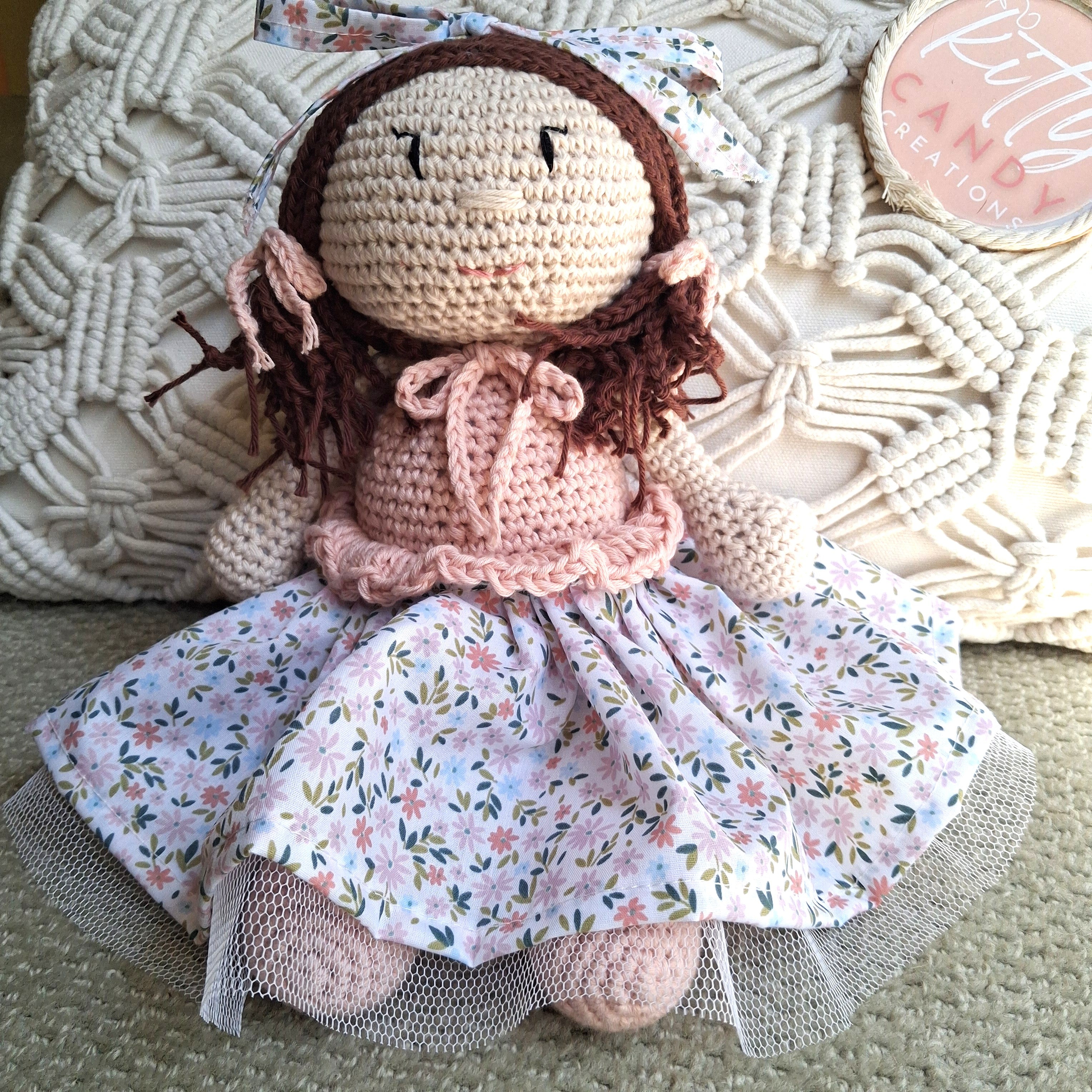 Handmade Crochet Kitty Doll - 100% Cotton