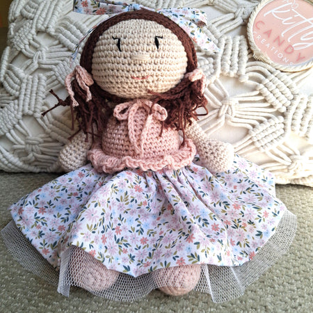 Handmade Crochet Kitty Doll - 100% Cotton