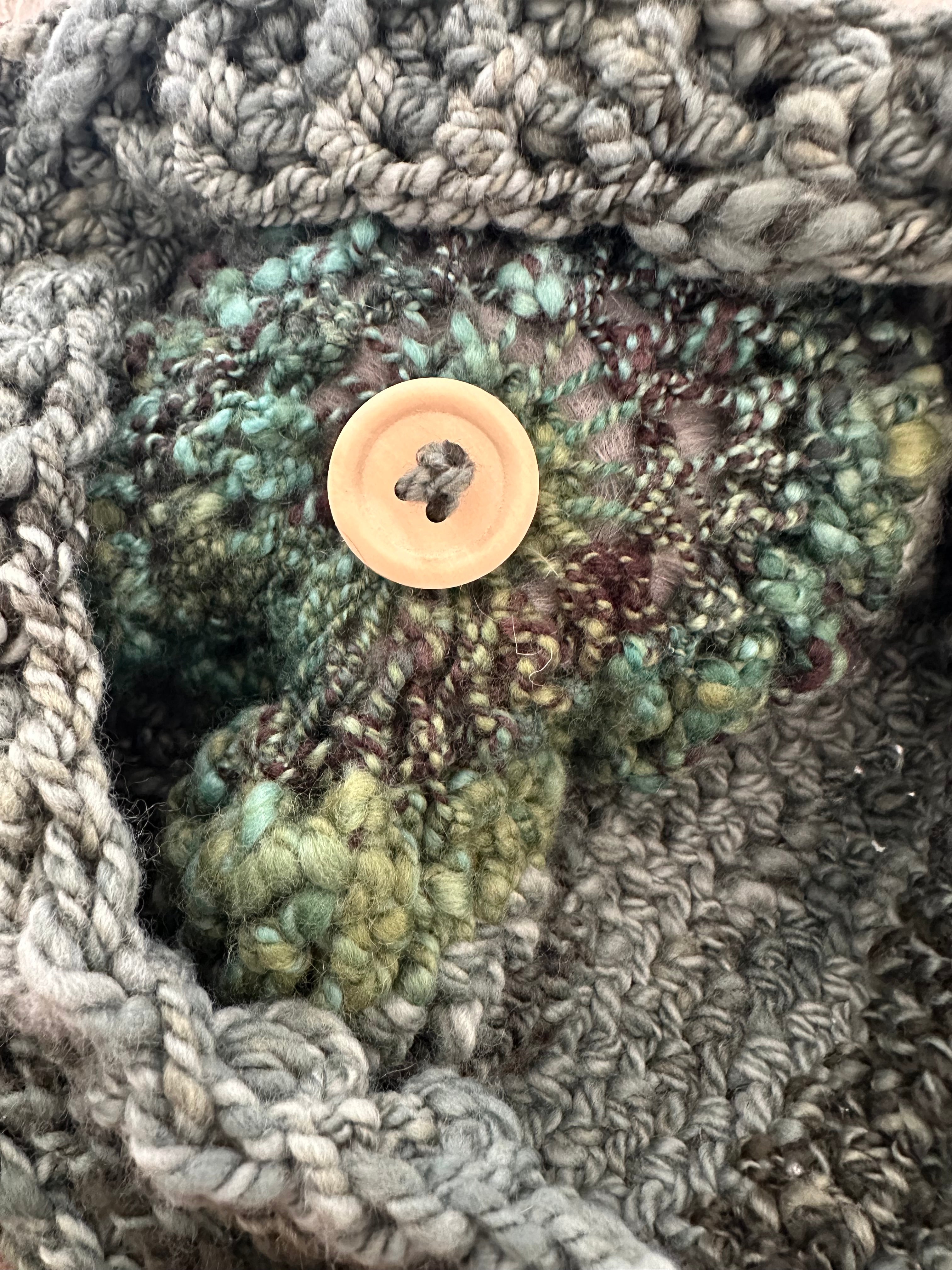 Handspun Merino Wool 'Moss' Beanie