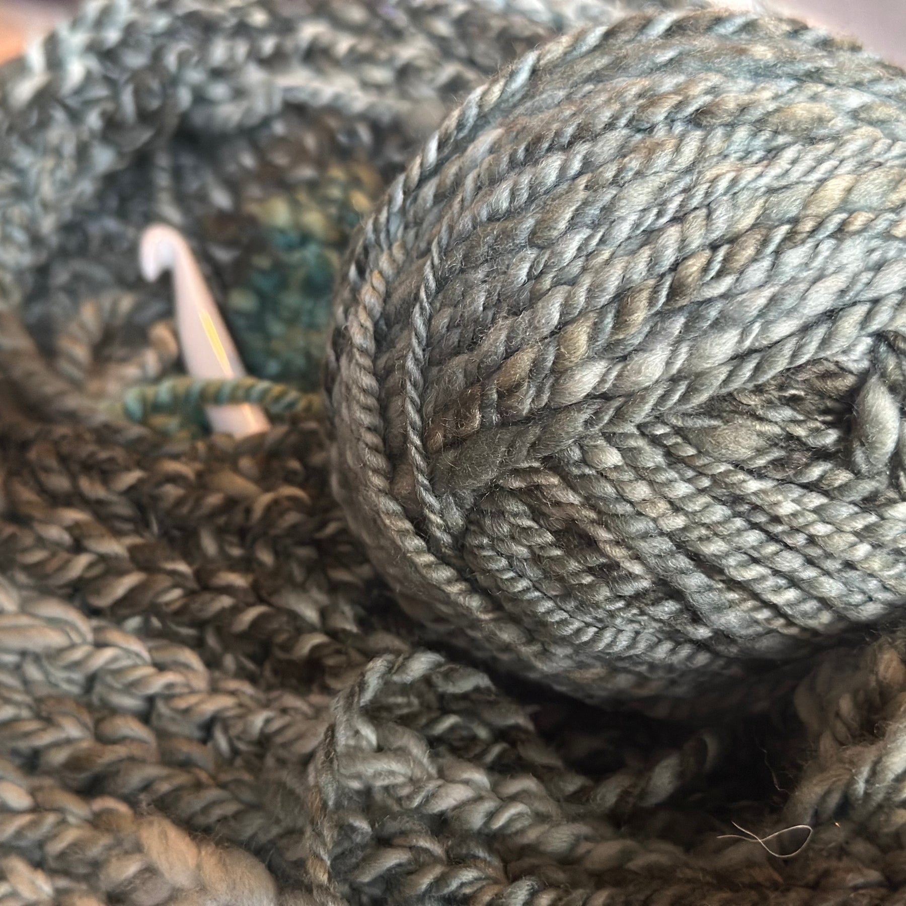 Handspun Merino Wool 'Moss' Beanie