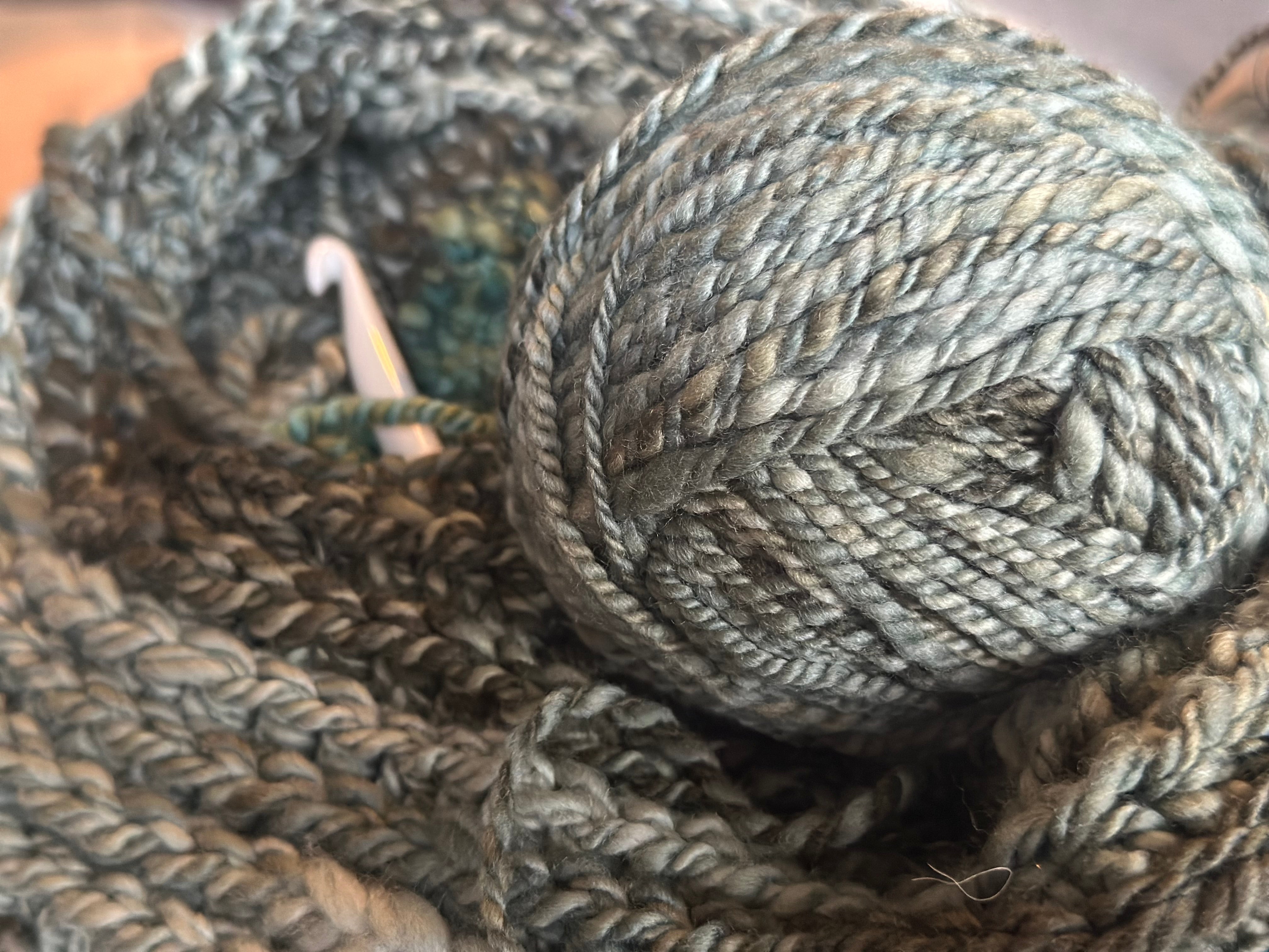 Handspun Merino Wool 'Moss' Beanie