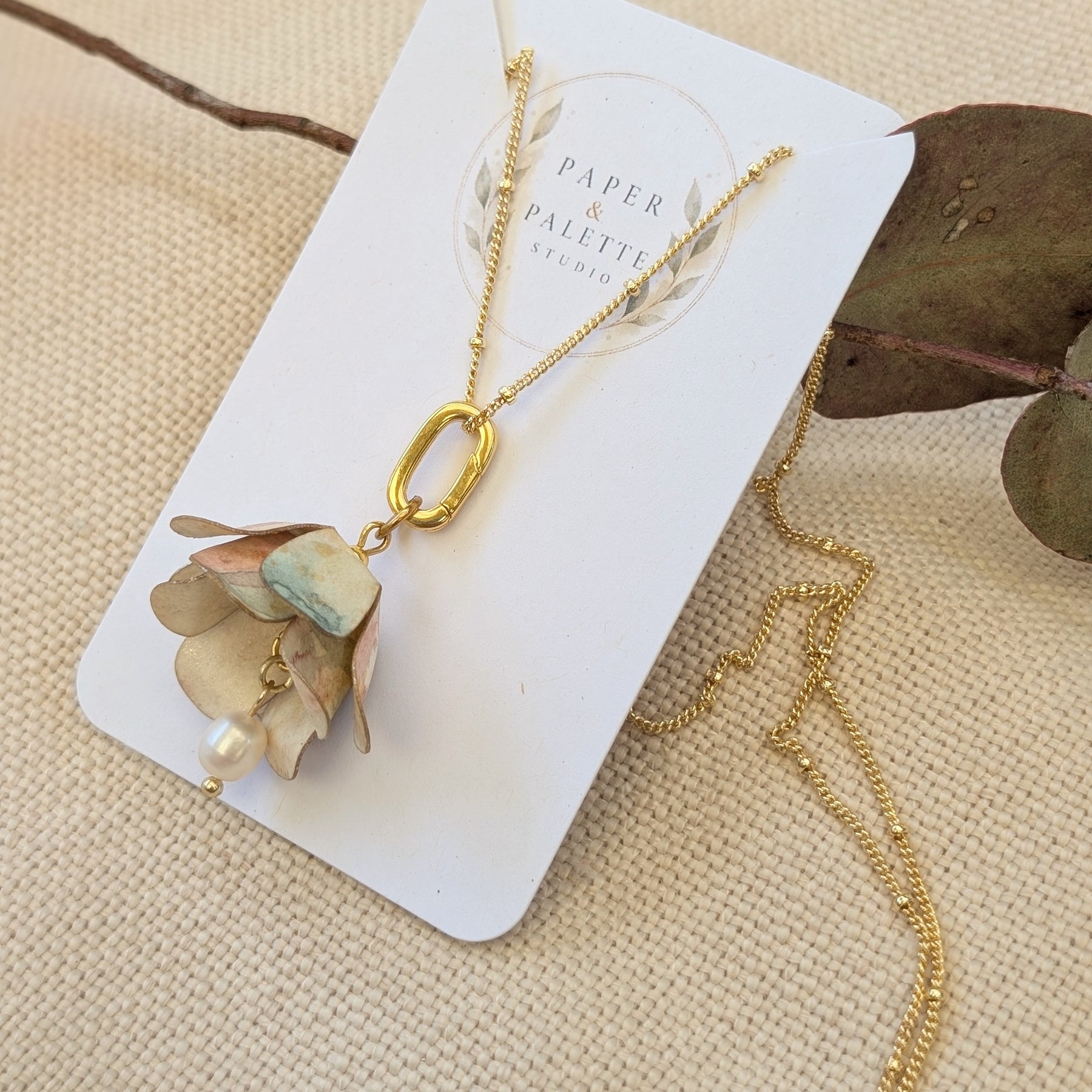 Lily of the Valley Necklace | Freshwater Pearl | Botanical Jewellery