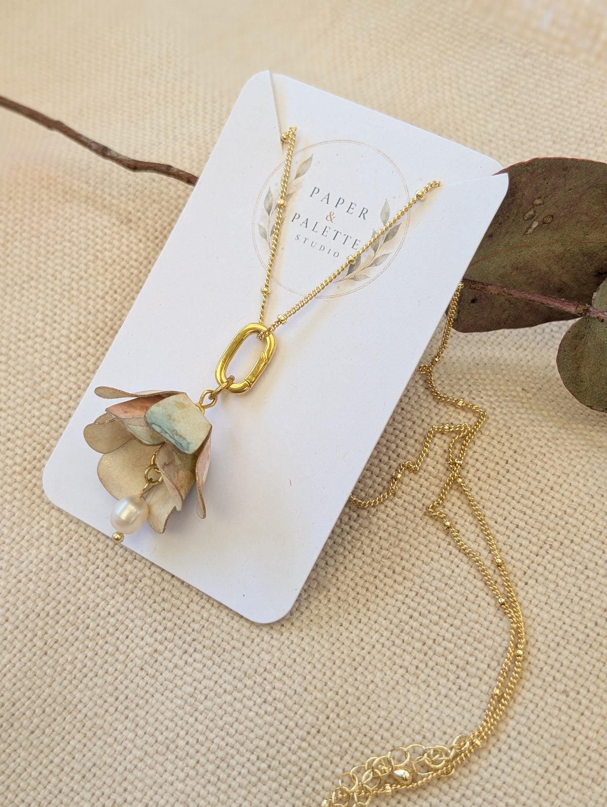 Lily of the Valley Necklace | Freshwater Pearl | Botanical Jewellery