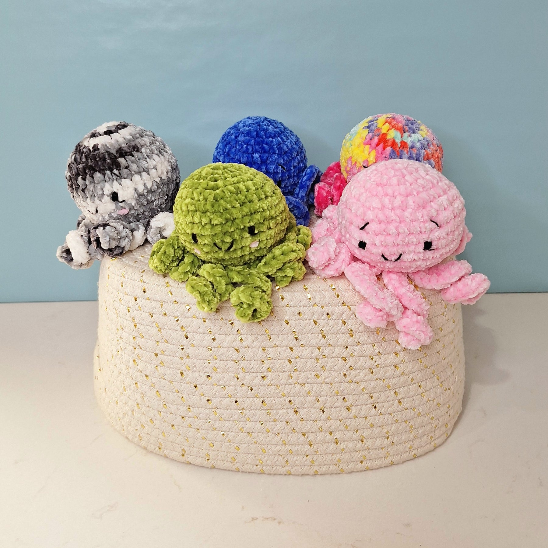 velvet octopus sensory toy