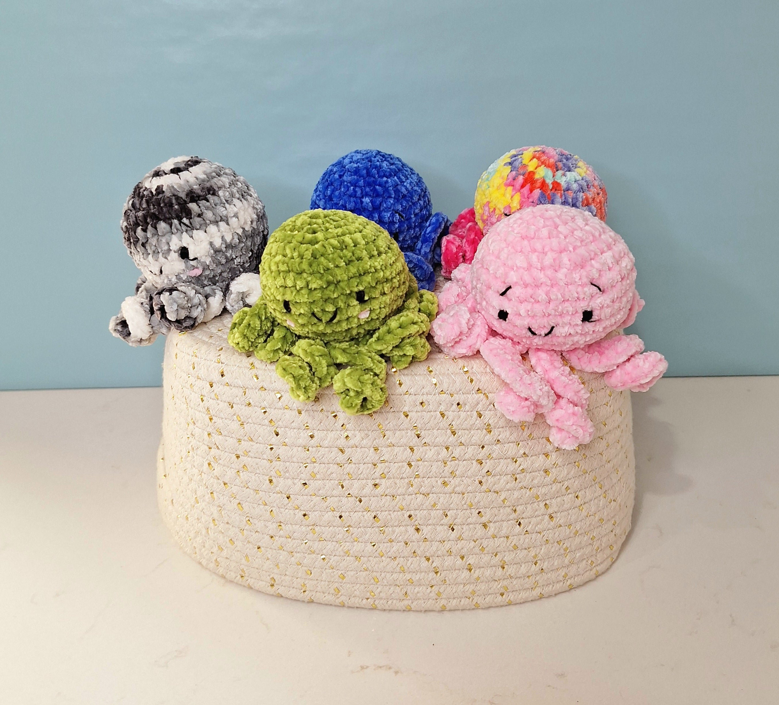 velvet octopus sensory toy