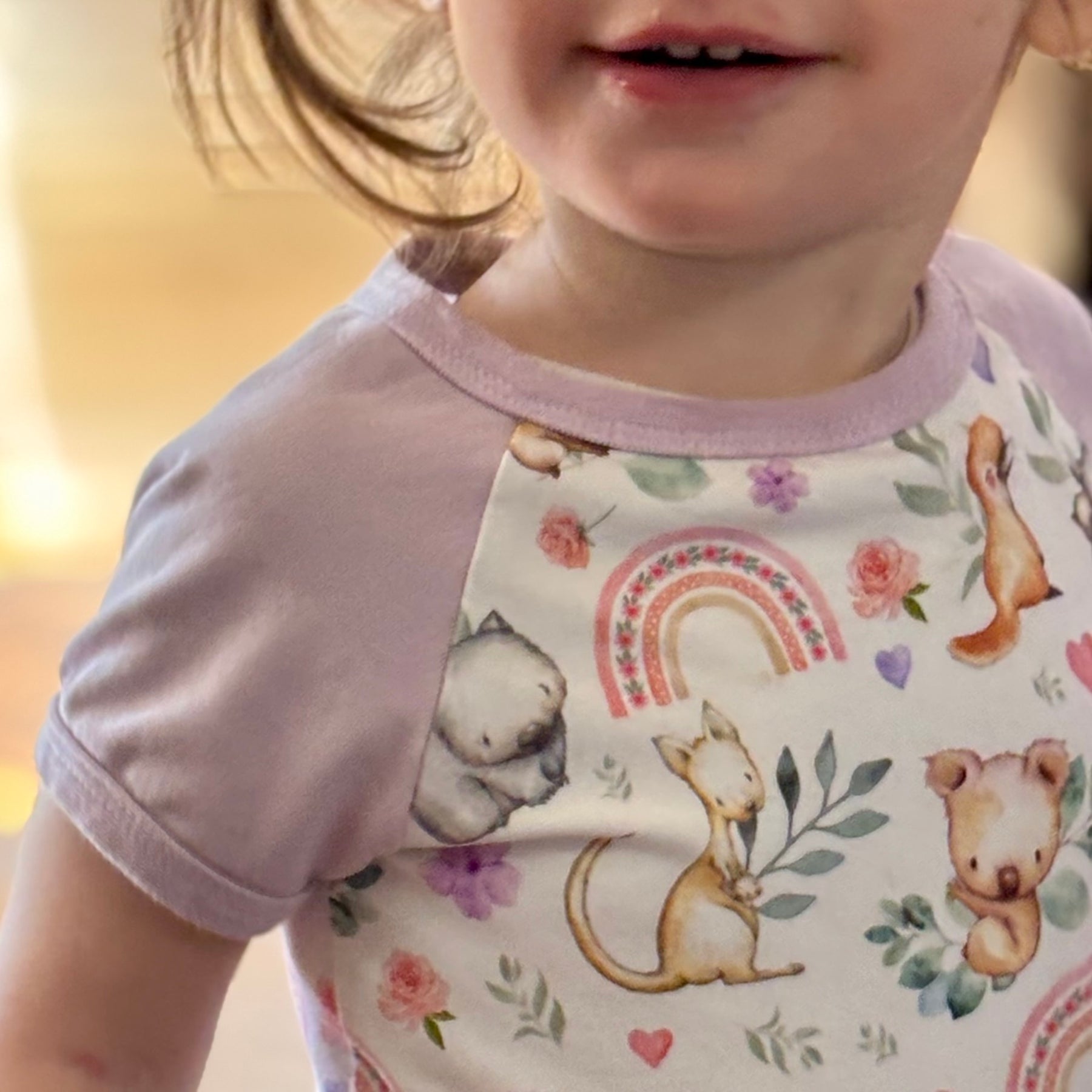 Baby Short Sleeved Bodysuit | Koala Dreams | Size premmie to 2 | Made to order