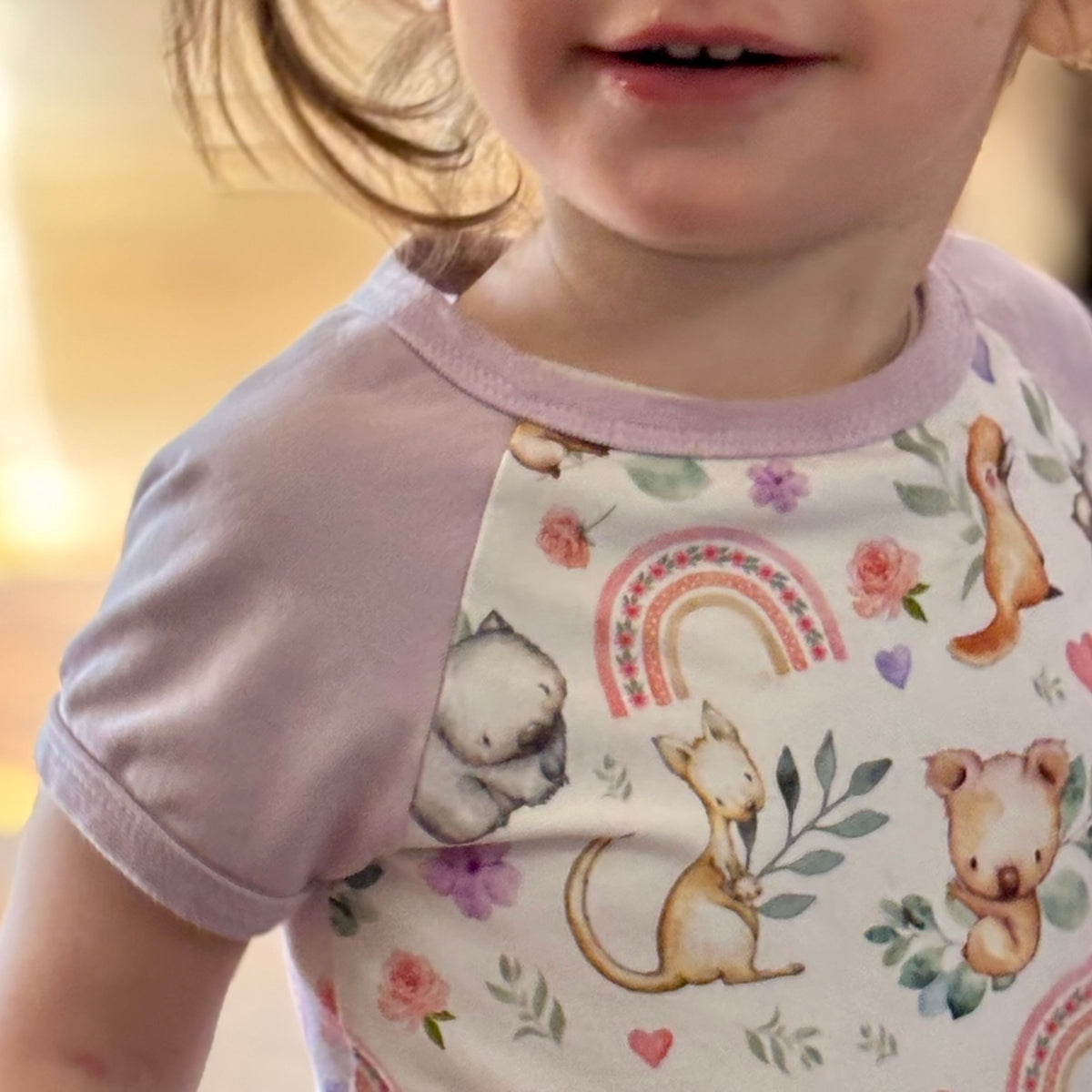 Baby Short Sleeved Bodysuit | Koala Dreams | Size premmie to 2 | Made to order