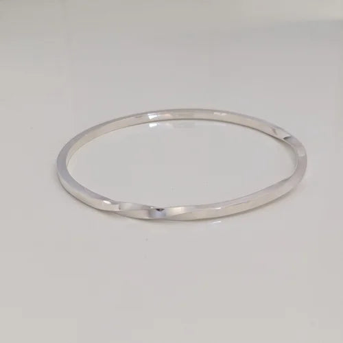 handmade polished twisted bangle