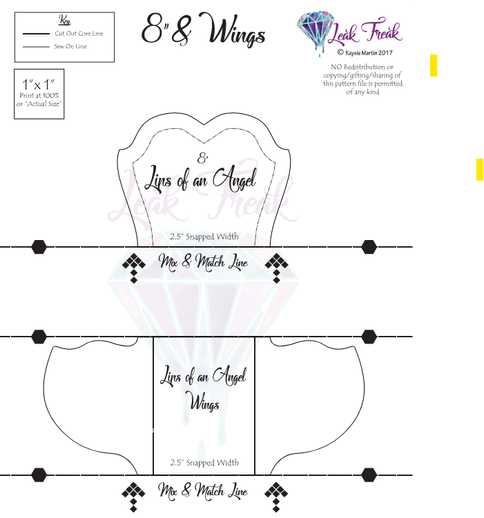 Made to Order Cloth Pad (Shape - Leak Freak Lips of an Angel)