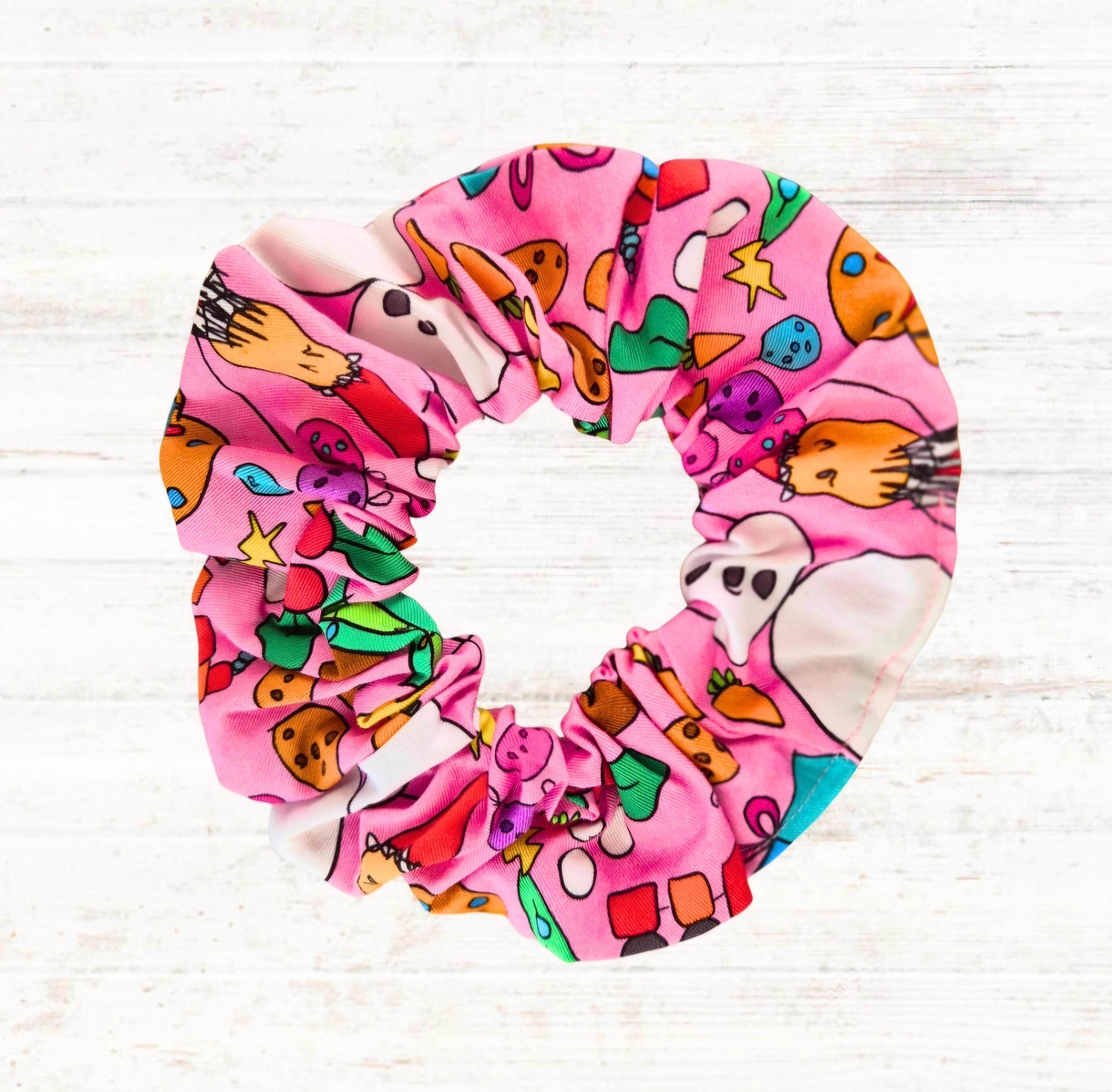 Pink Christmas Scrunchie