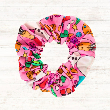 Pink Christmas Scrunchie
