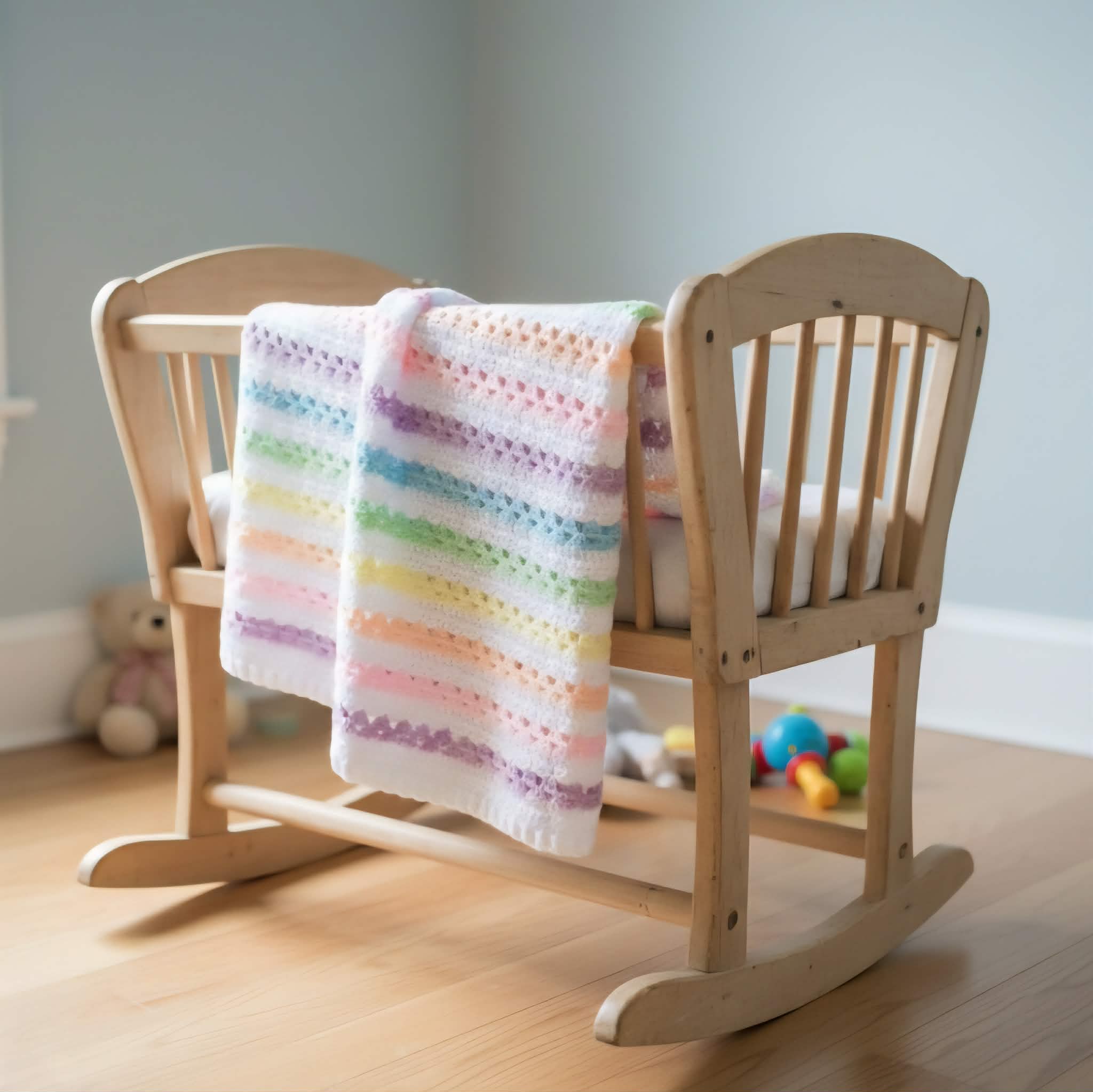 Baby Blanket | Pastel | Rainbow of Colours | Newborn | Handmade | Crocheted