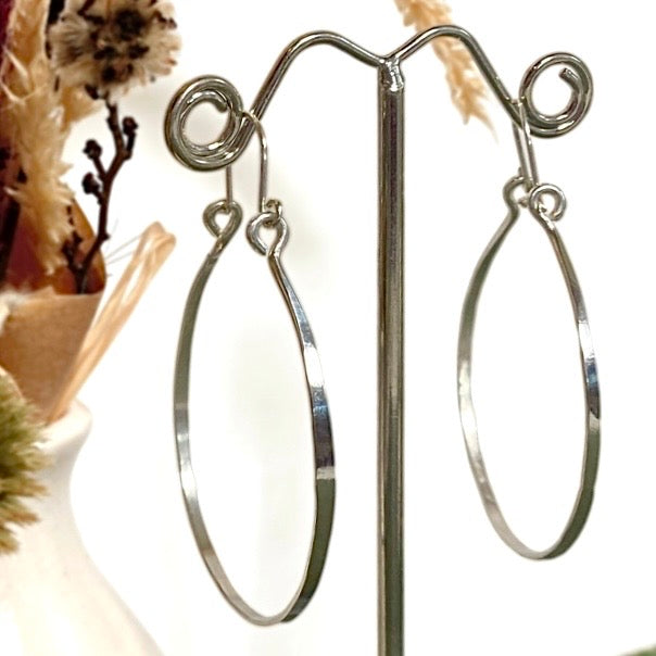Hoop earrings | copper silver or gold | two styles | two sizes