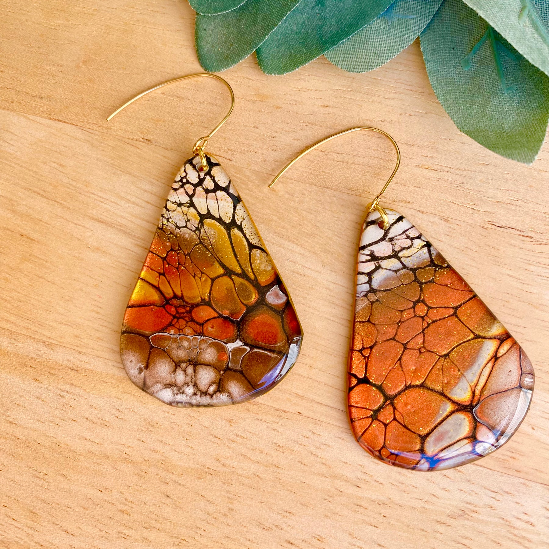 Wearable Art Teardrop Earrings