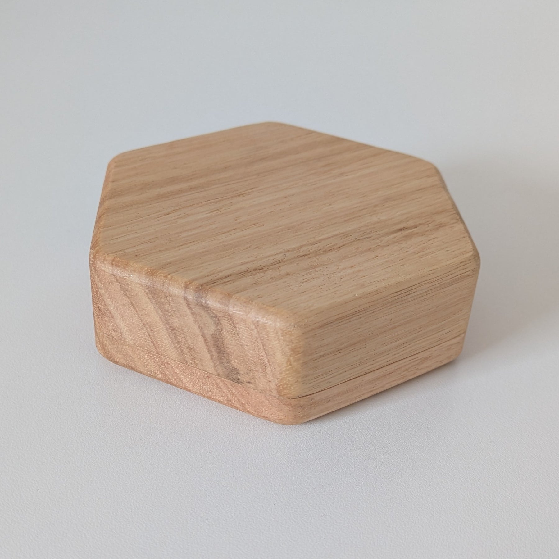 Wooden Hex Dice Box with Rolling Tray