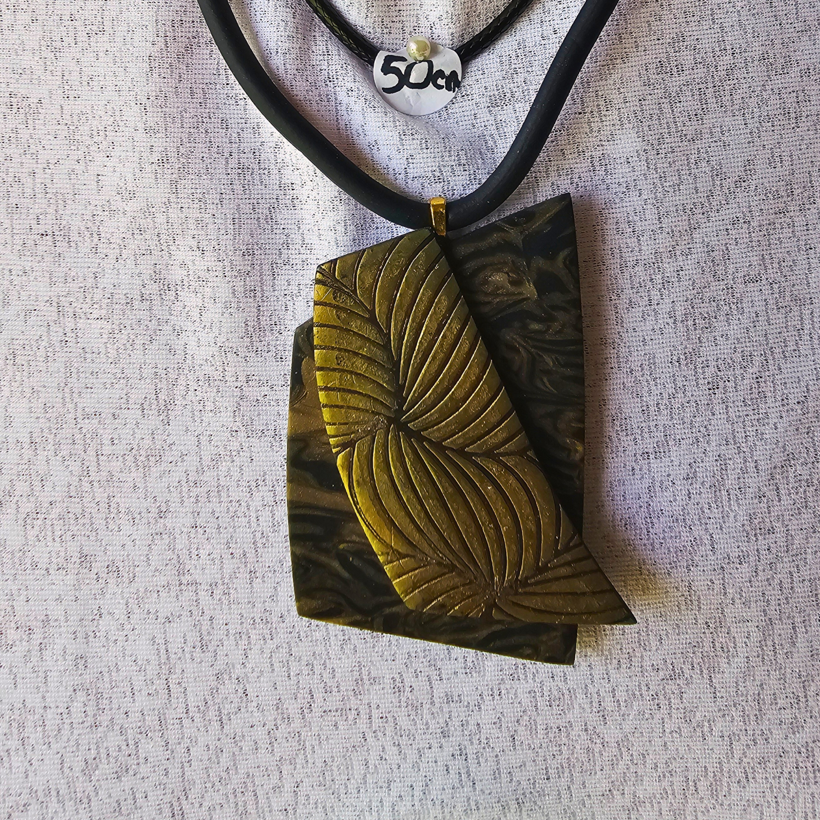 FOREST CURRENTS - POLYMER CLAY PENDANT