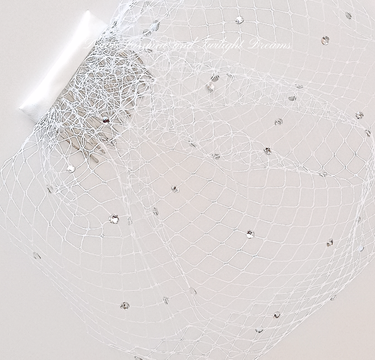 Swarovski® Crystal Side Birdcage Bridal Veil | The Phoebe
