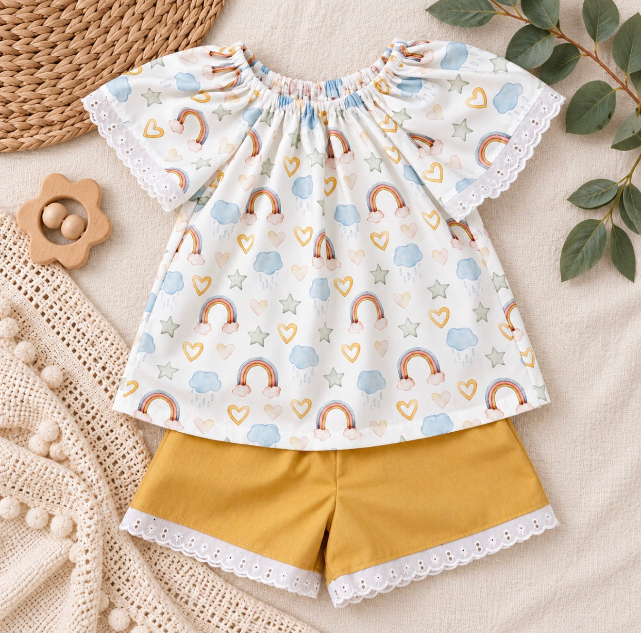 SIZE 1 Hearts and Rainbows Seaside SET