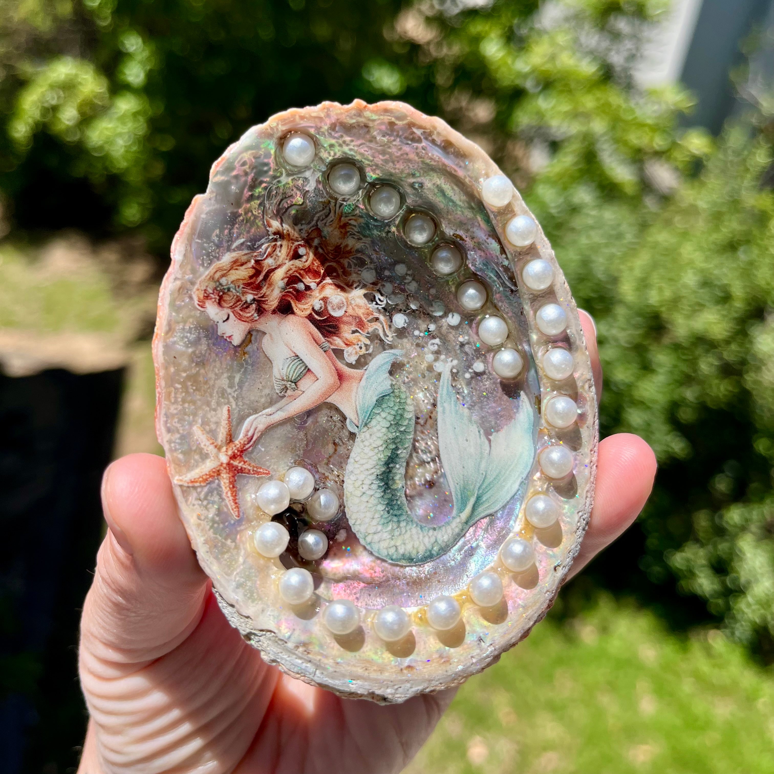 Mermaid Shell Trinket Dish Handmade