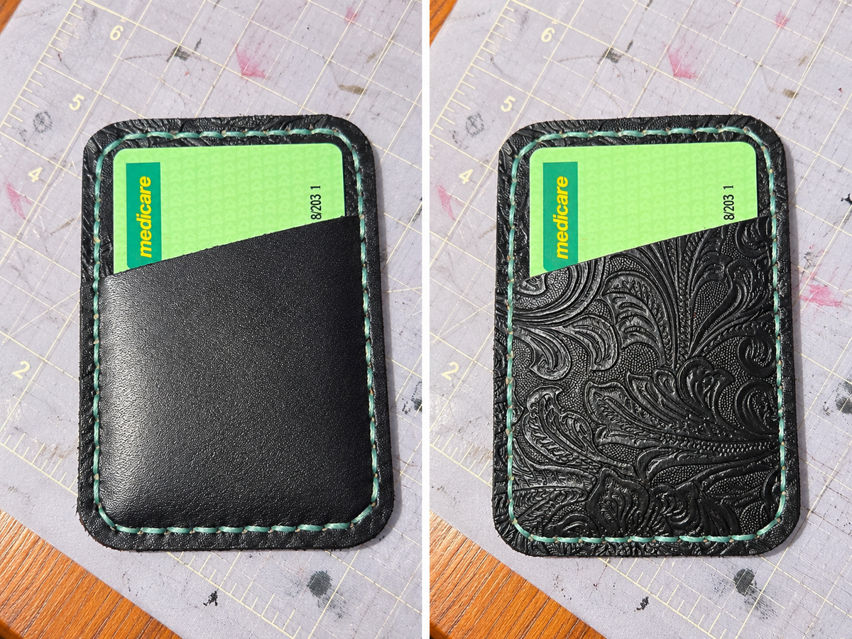Two-toned leather Crd Holder