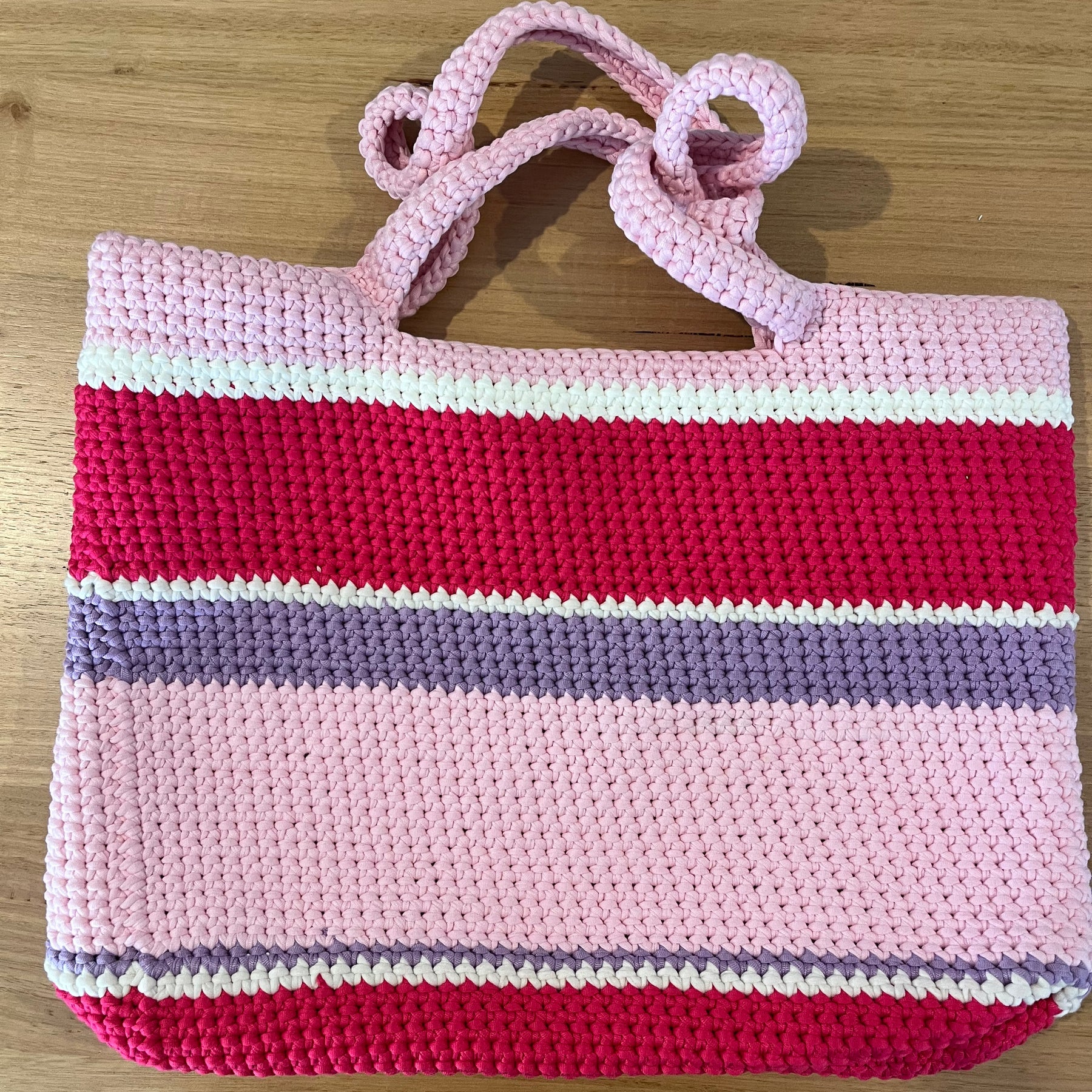 The Everyday Crochet Tote Bag - Fairy Floss