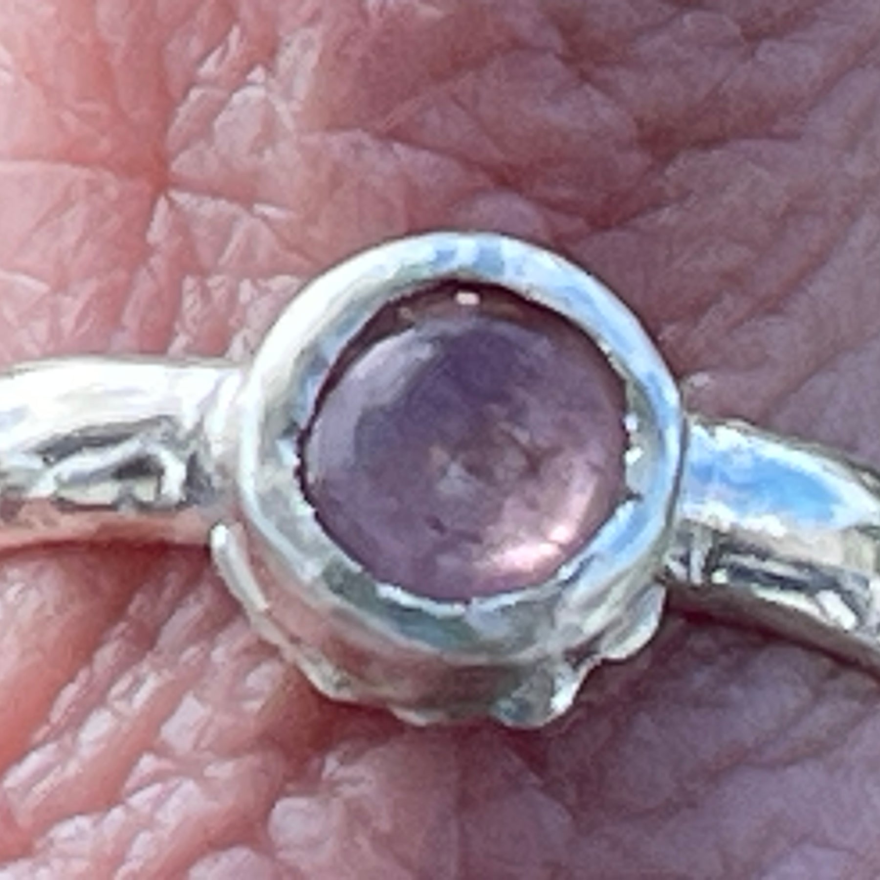Pale Pink Spinel set in 925 Silver.