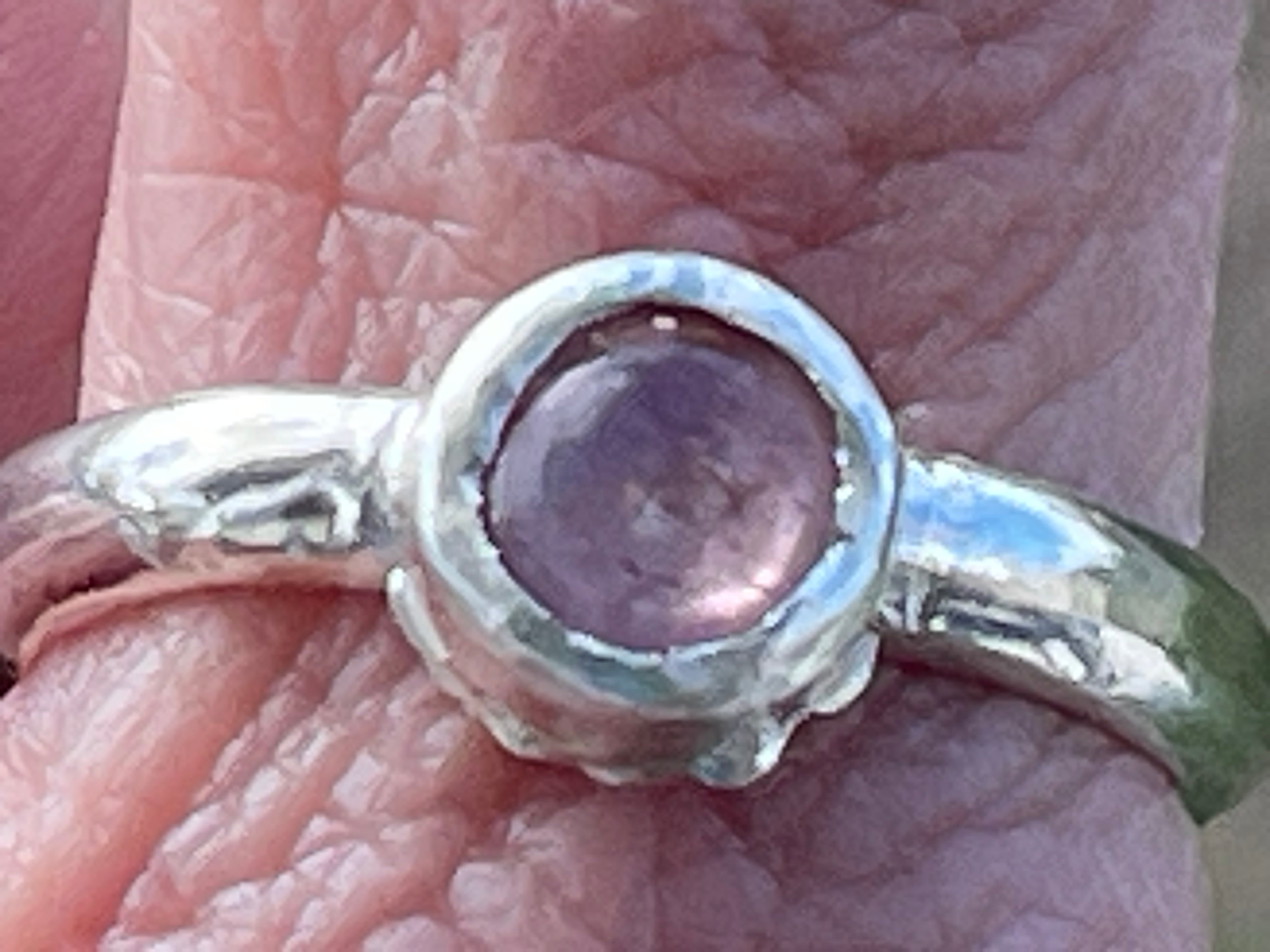 Pale Pink Spinel set in 925 Silver.
