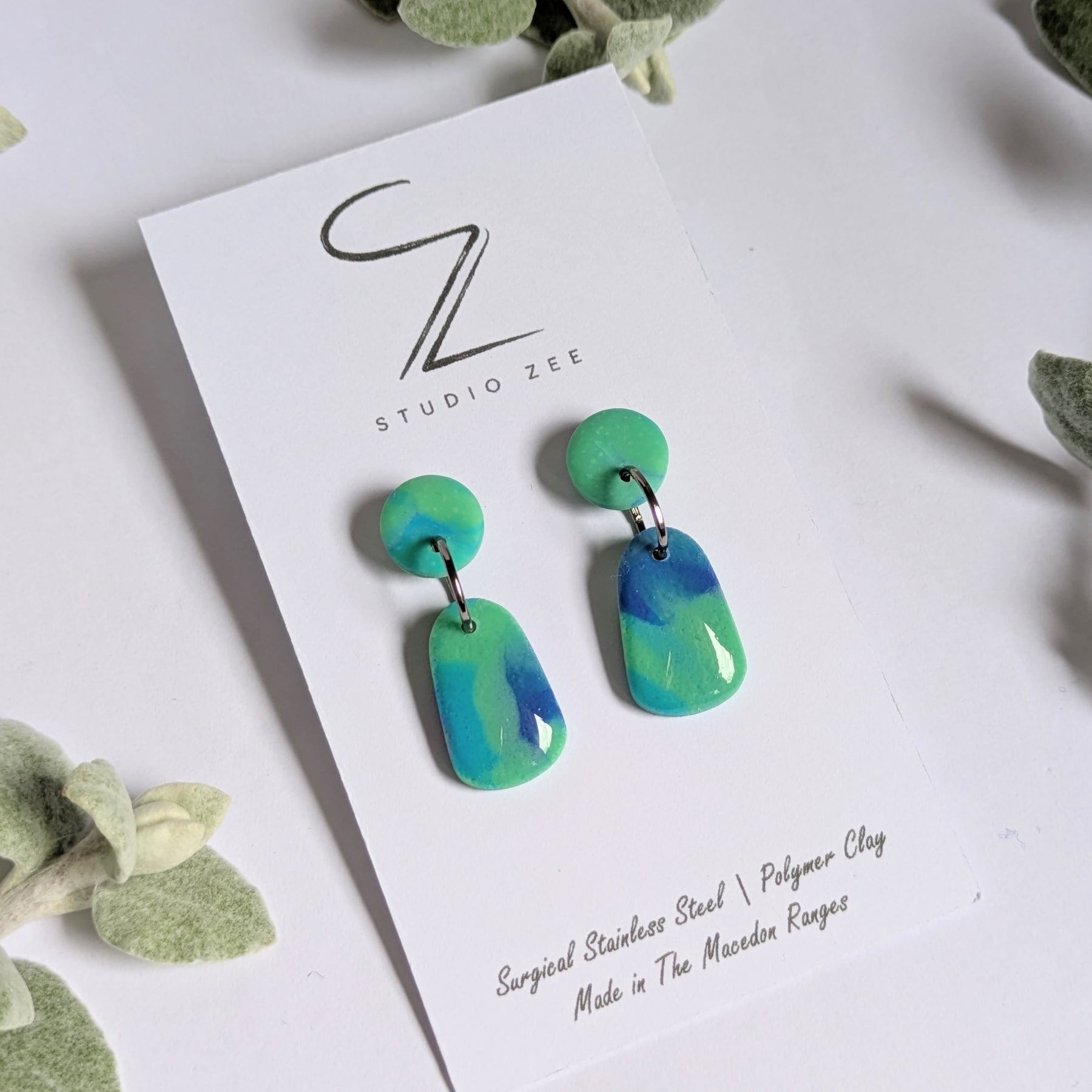 Pillar Stud Dangle Earrings