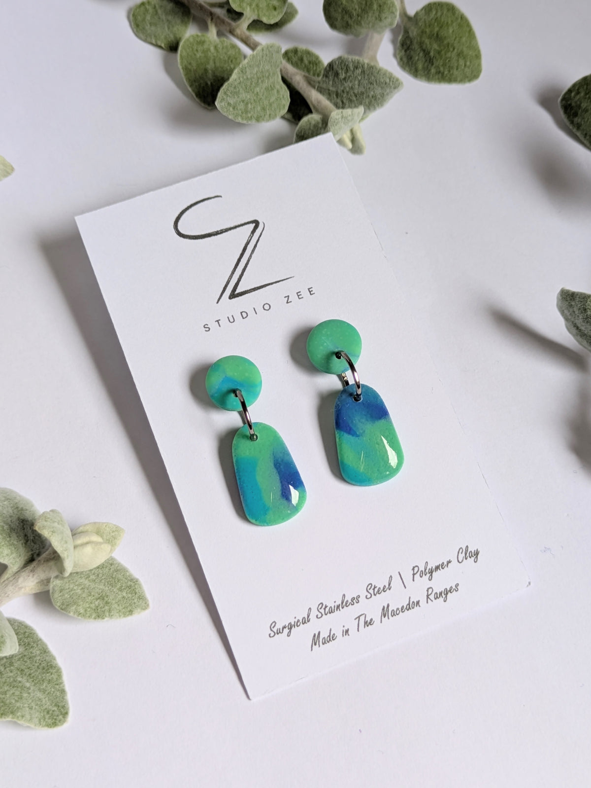 Pillar Stud Dangle Earrings