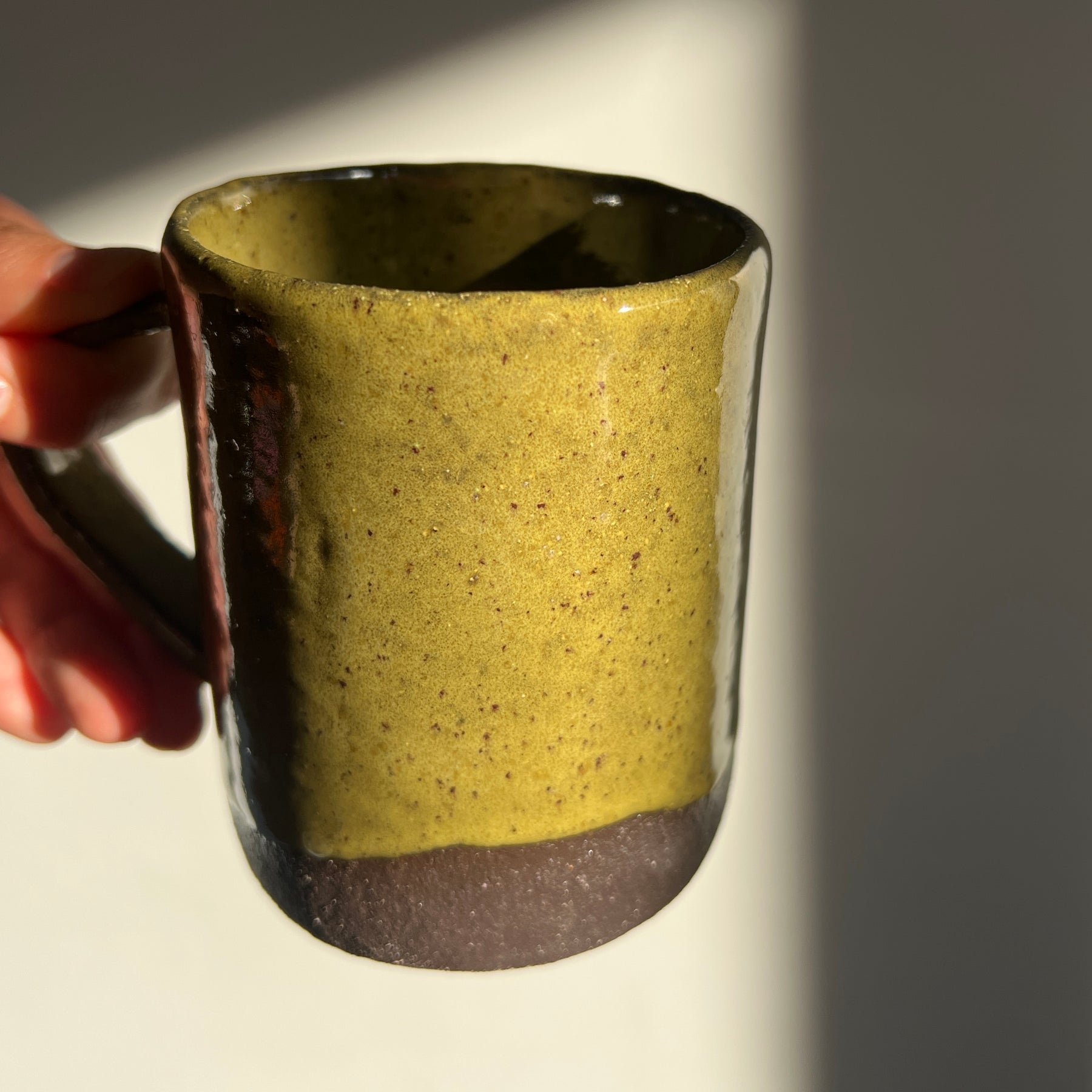 Handmade Rustic Ceramic Mug – Matcha Green Collection, Stoneware Coffee Cup, Earthy Pottery