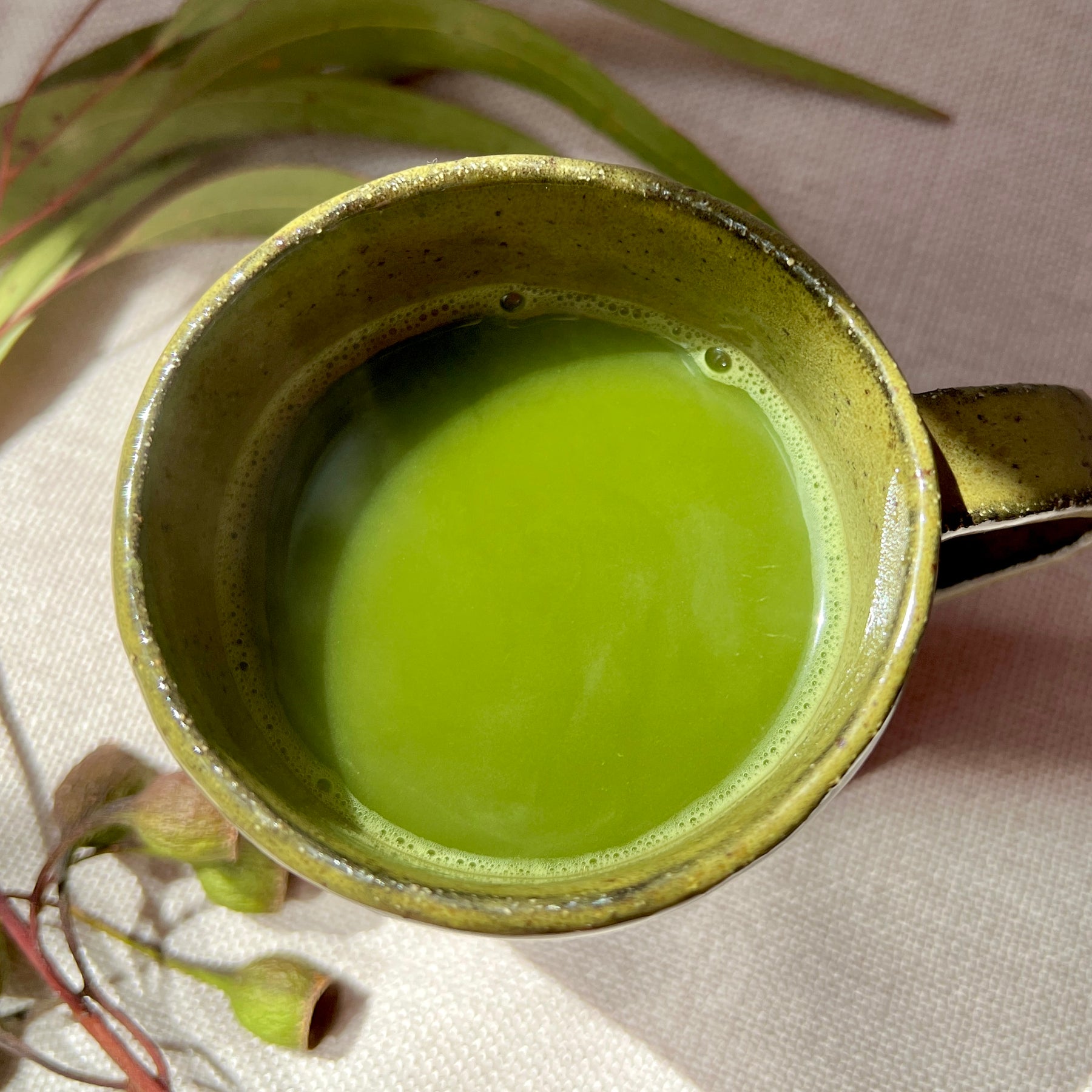 Handmade Rustic Ceramic Mug – Matcha Green Collection, Stoneware Coffee Cup, Earthy Pottery