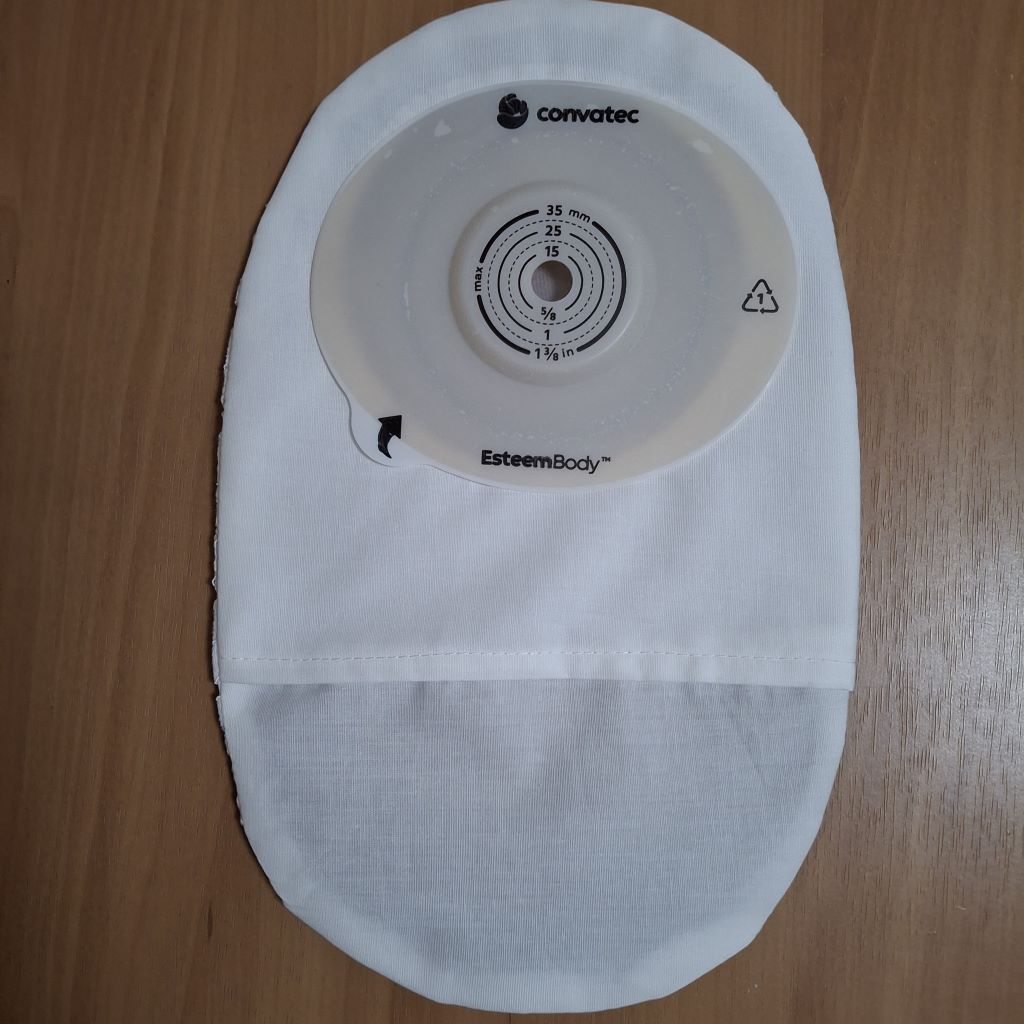 STOMA BAG COVER LARGE LACE WHITE  Suitable for Ileostomy, Colostomy, Urostomy