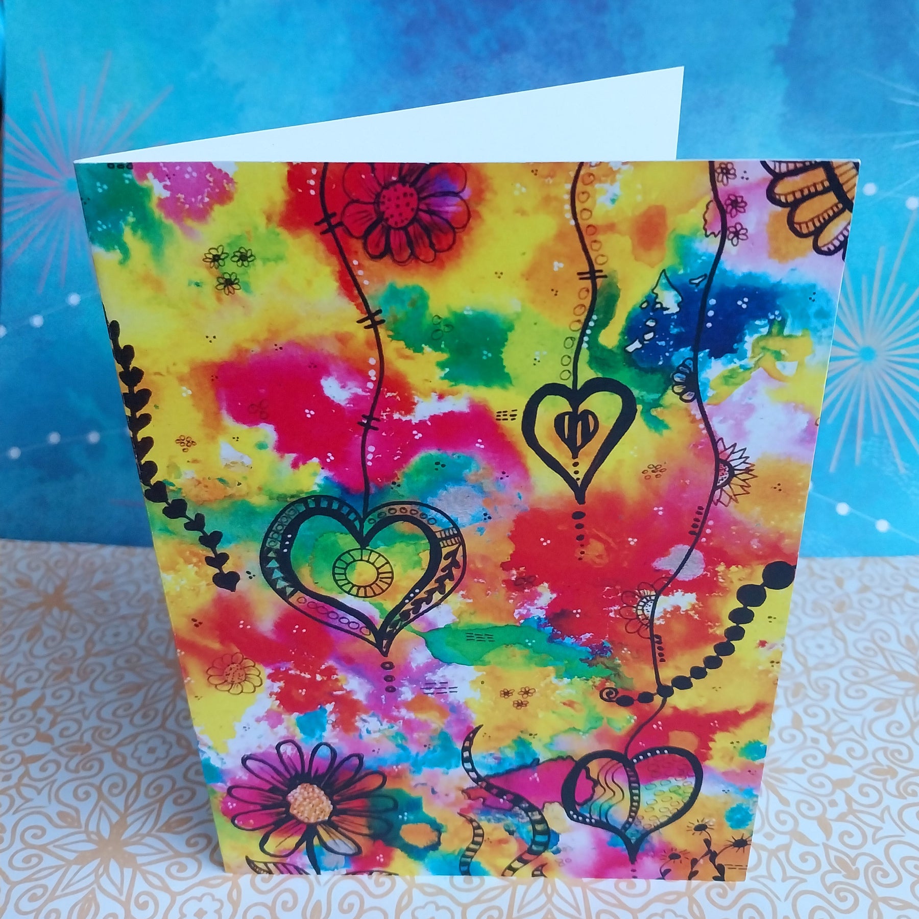 Hanging Hearts Blank Greeting Card