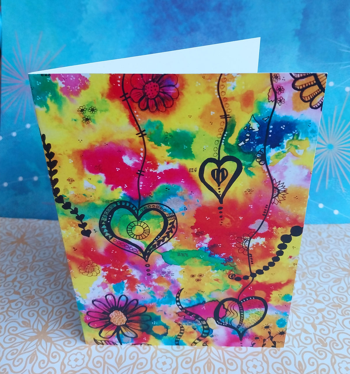 Hanging Hearts Blank Greeting Card