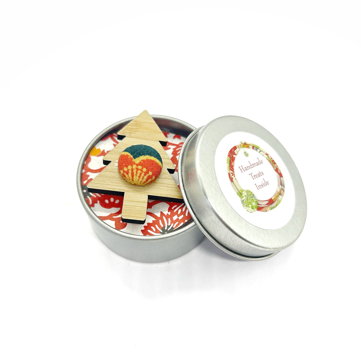 Kimono Christmas Tree Brooch with Gift Tin