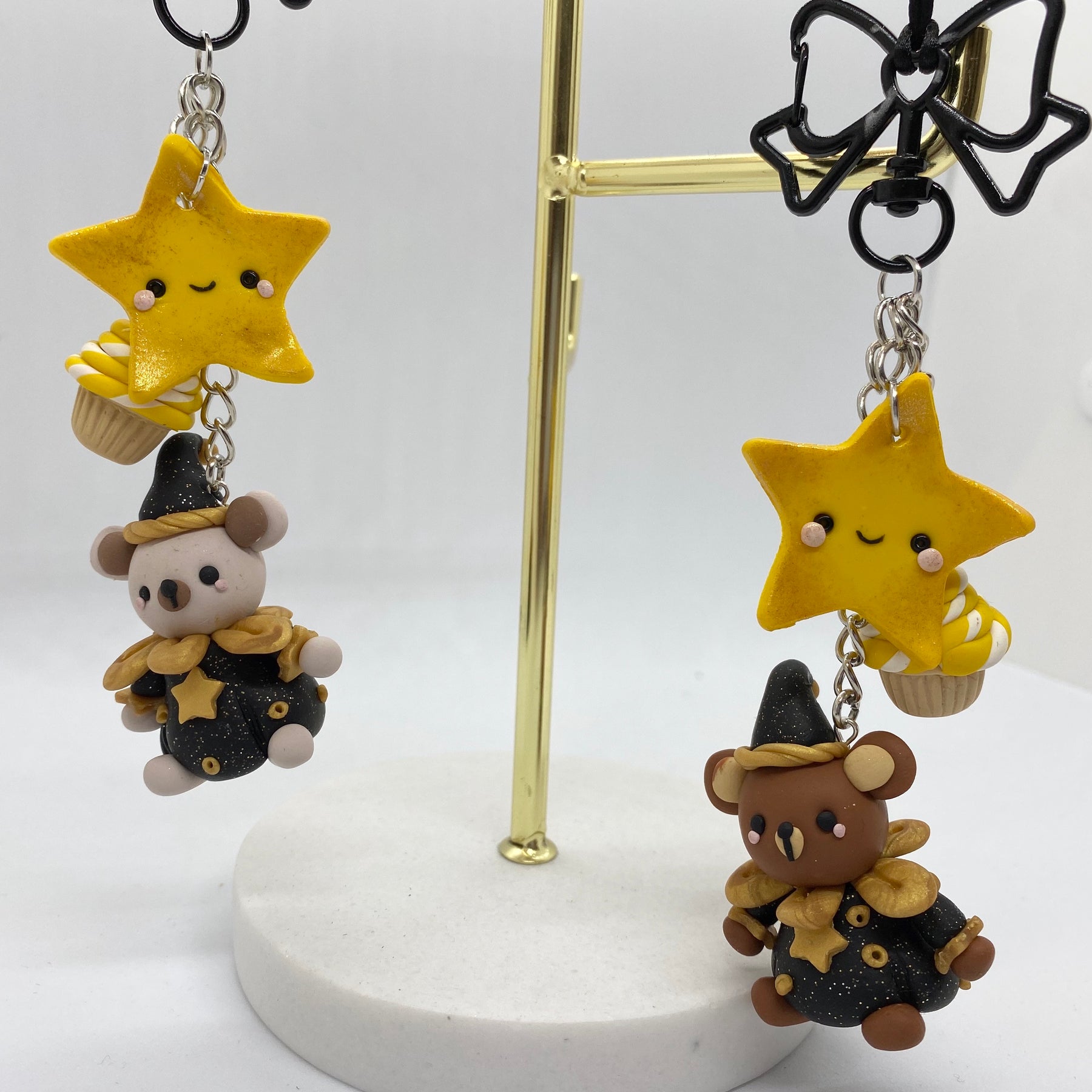 Silent Night Charm Trio – Bear, Cupcake & Star
