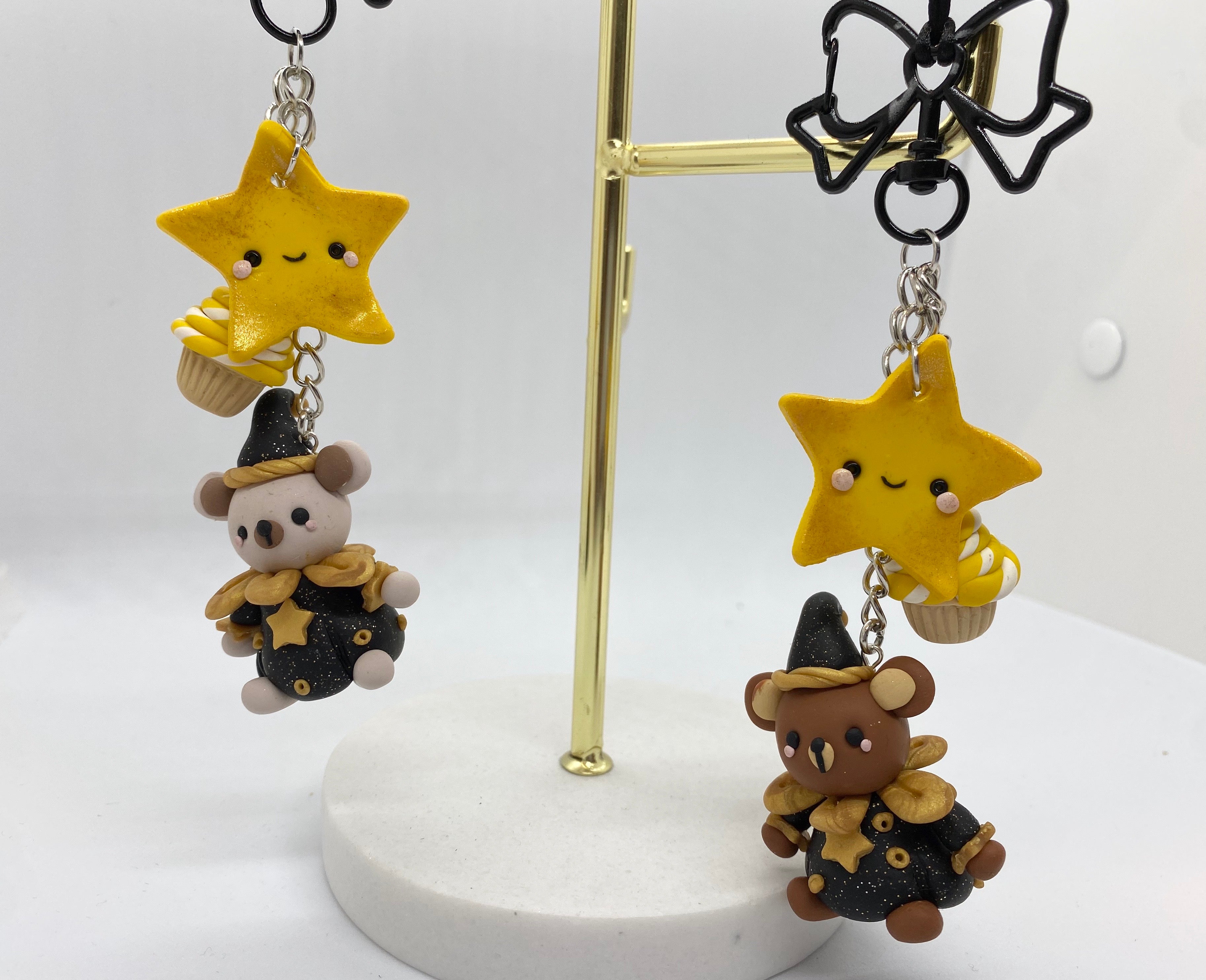 Silent Night Charm Trio – Bear, Cupcake & Star