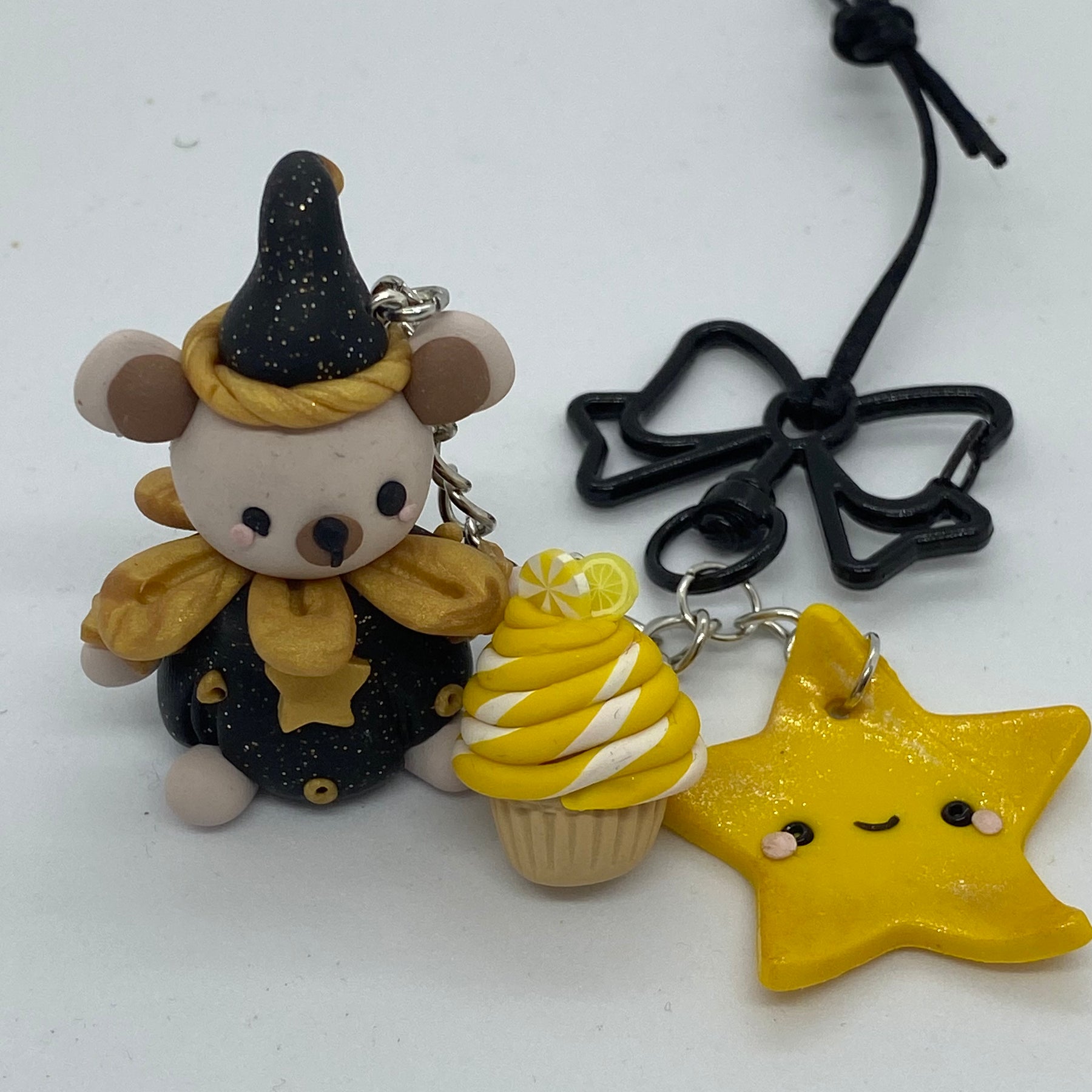 Silent Night Charm Trio – Bear, Cupcake & Star