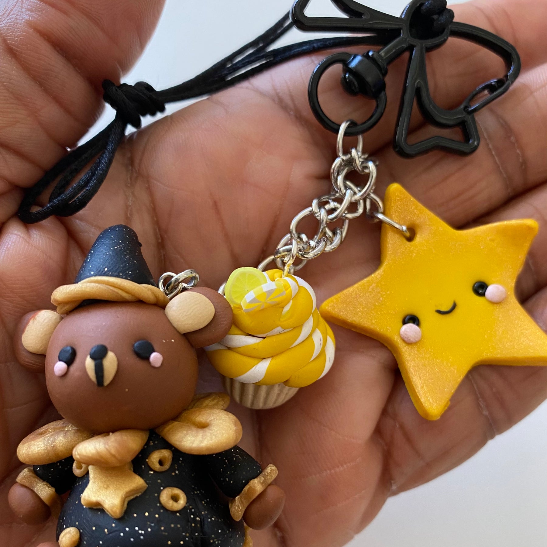 Silent Night Charm Trio – Bear, Cupcake & Star