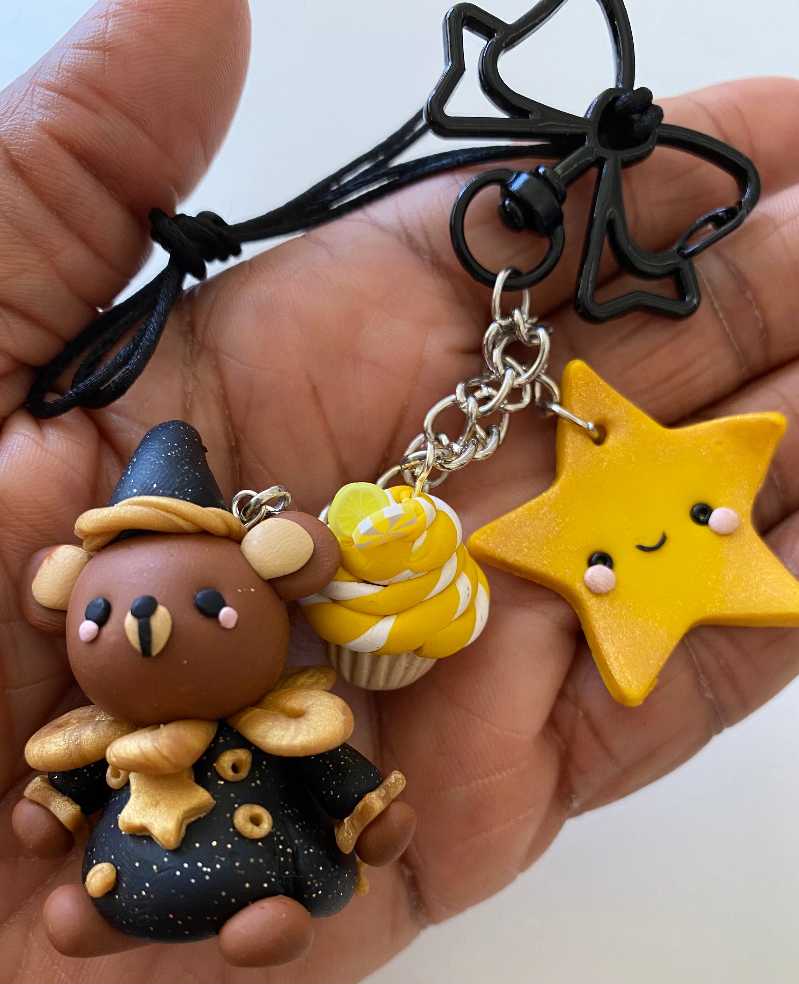 Silent Night Charm Trio – Bear, Cupcake & Star