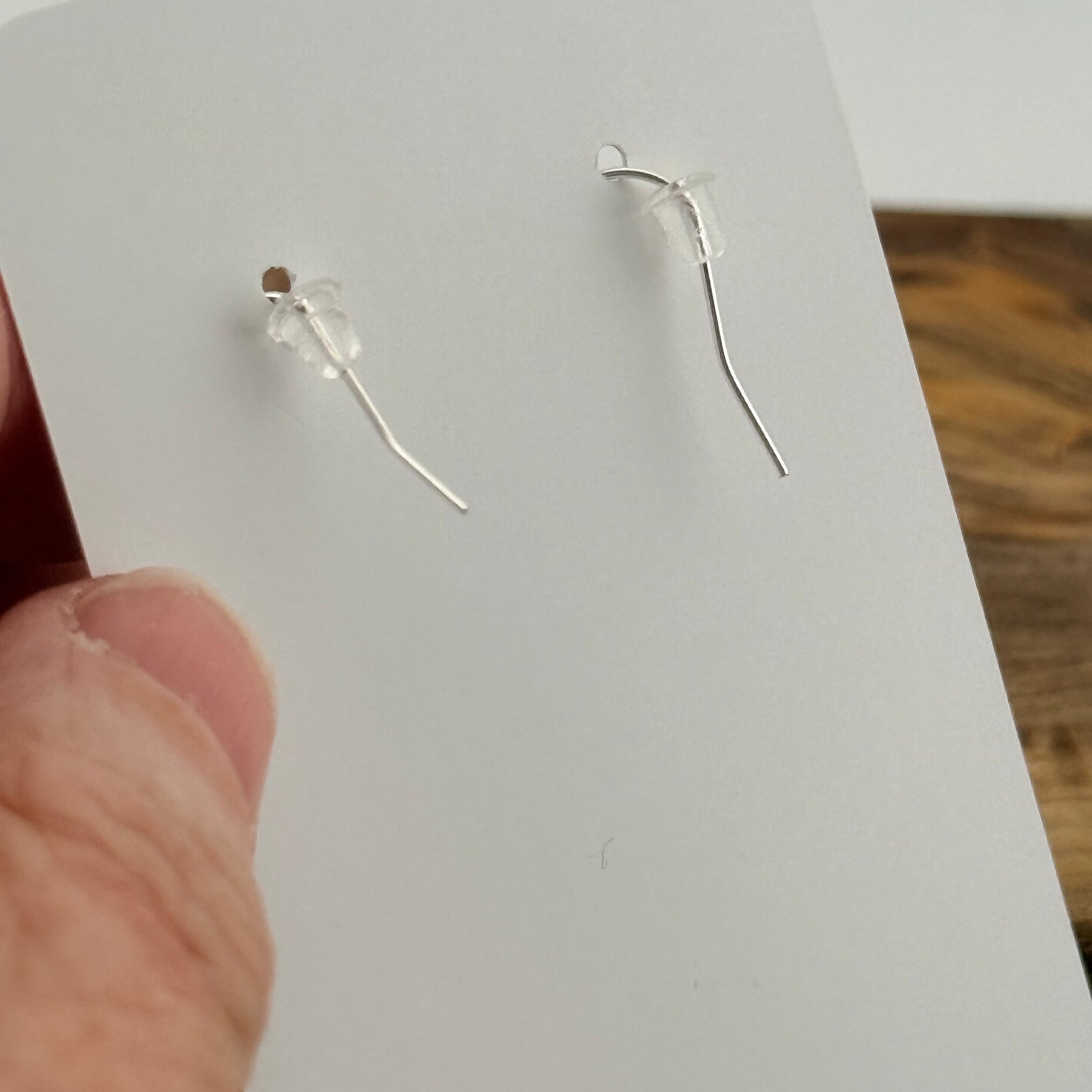 Springtime - Dried Flower Petal Resin Drop Earrings with Pearl Shimmer Back