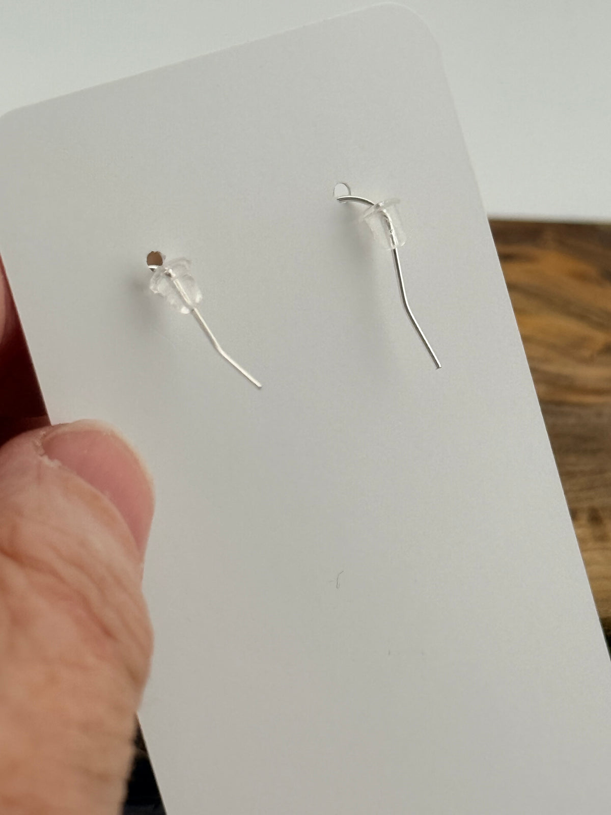 Springtime - Dried Flower Petal Resin Drop Earrings with Pearl Shimmer Back